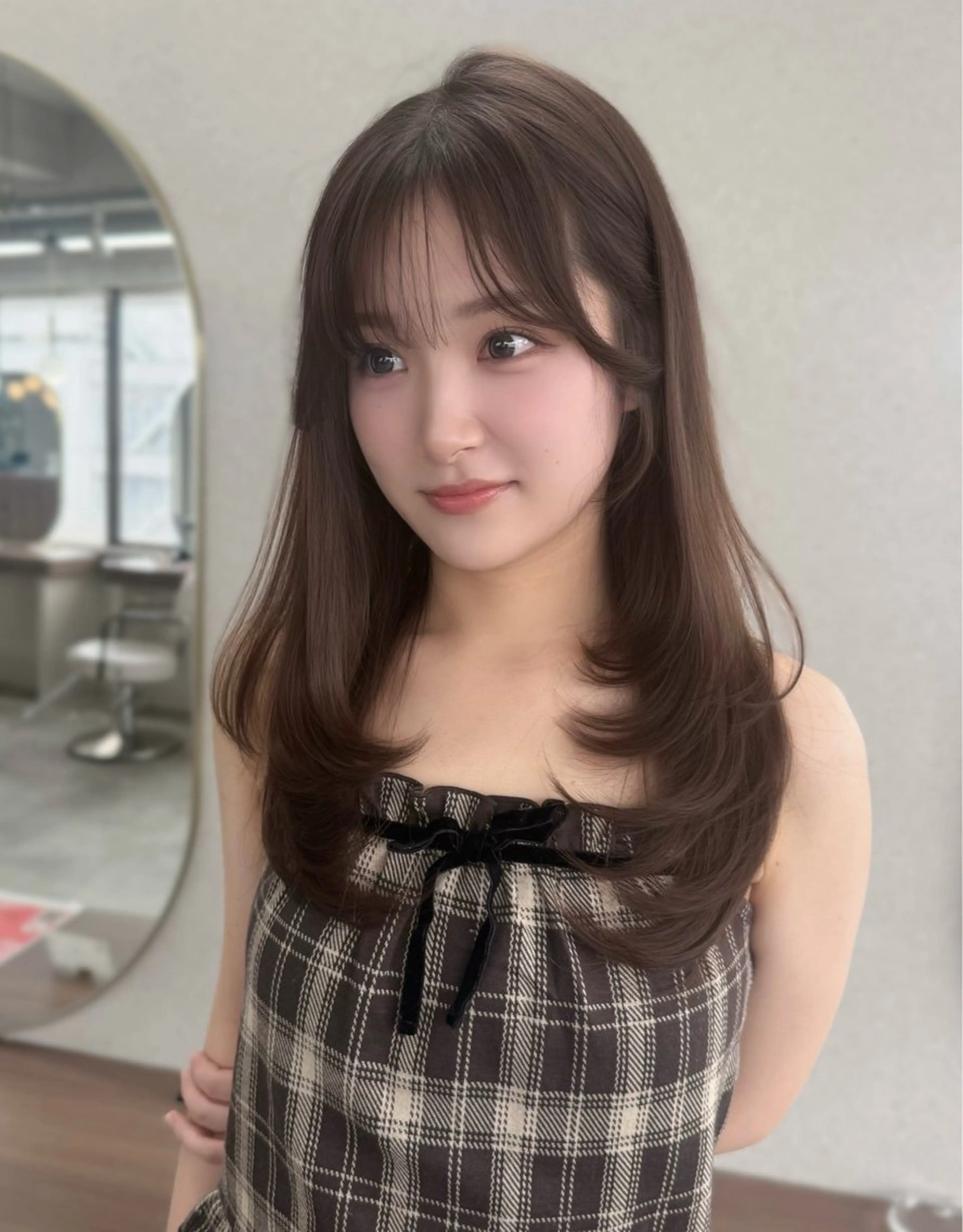 🍀︎透明感カラー+前髪顔周りカットの写真
