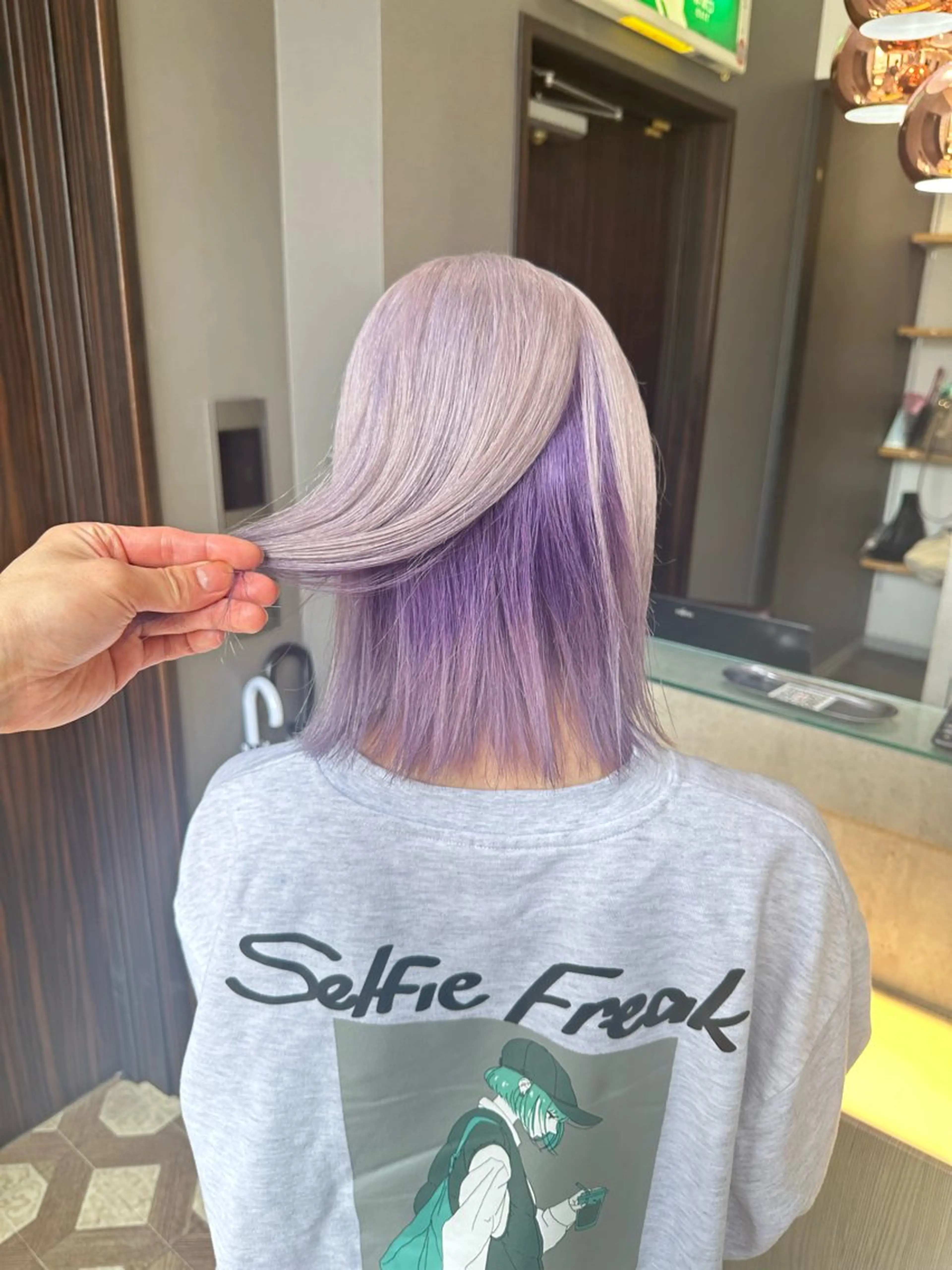 ミディアム カラー 天神大名/ブリーチ 鶴岡和幸/ハイトーンのヘアスタイル