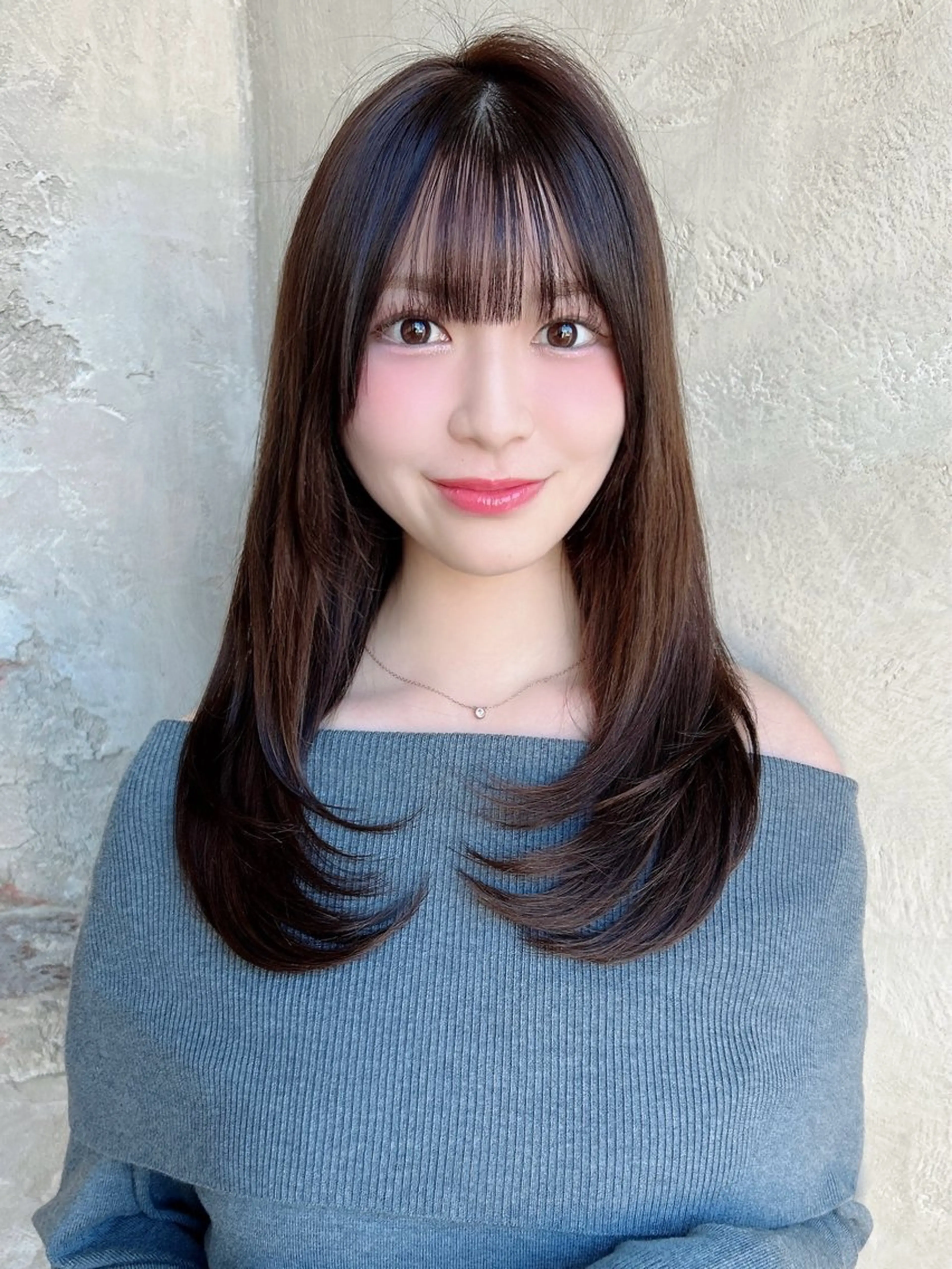 セミロング カラー パーマ カット ヘアカラー 縮毛矯正 トリートメント 新宿✨顔周りカット 韓国ヘア/坂本亜裟海のヘアスタイル