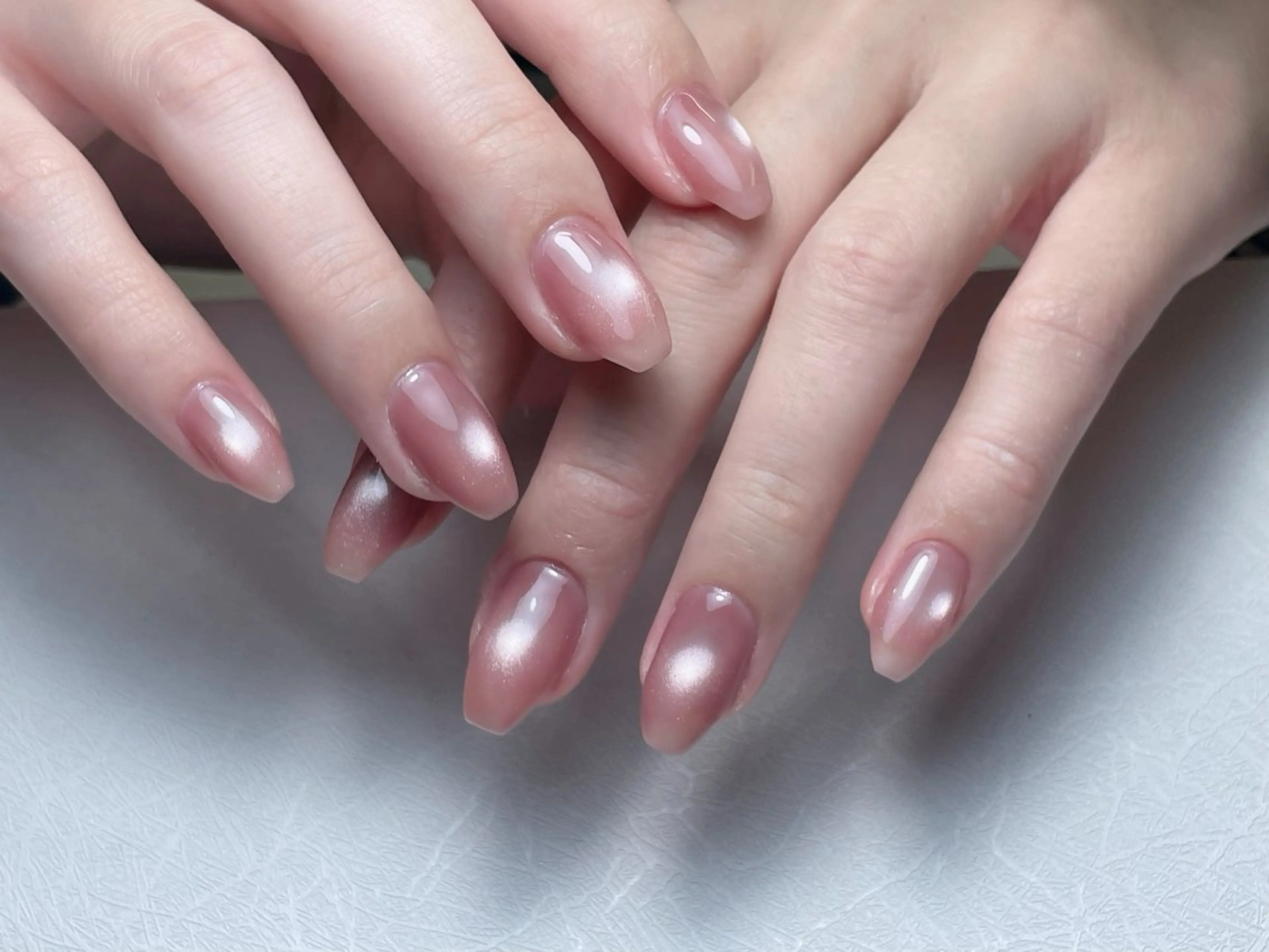 ネイル チークネイル 長さ出し フレンチネイル グラデーション キラキラネイル 中野駅から2分 MEO NAILのネイルデザイン