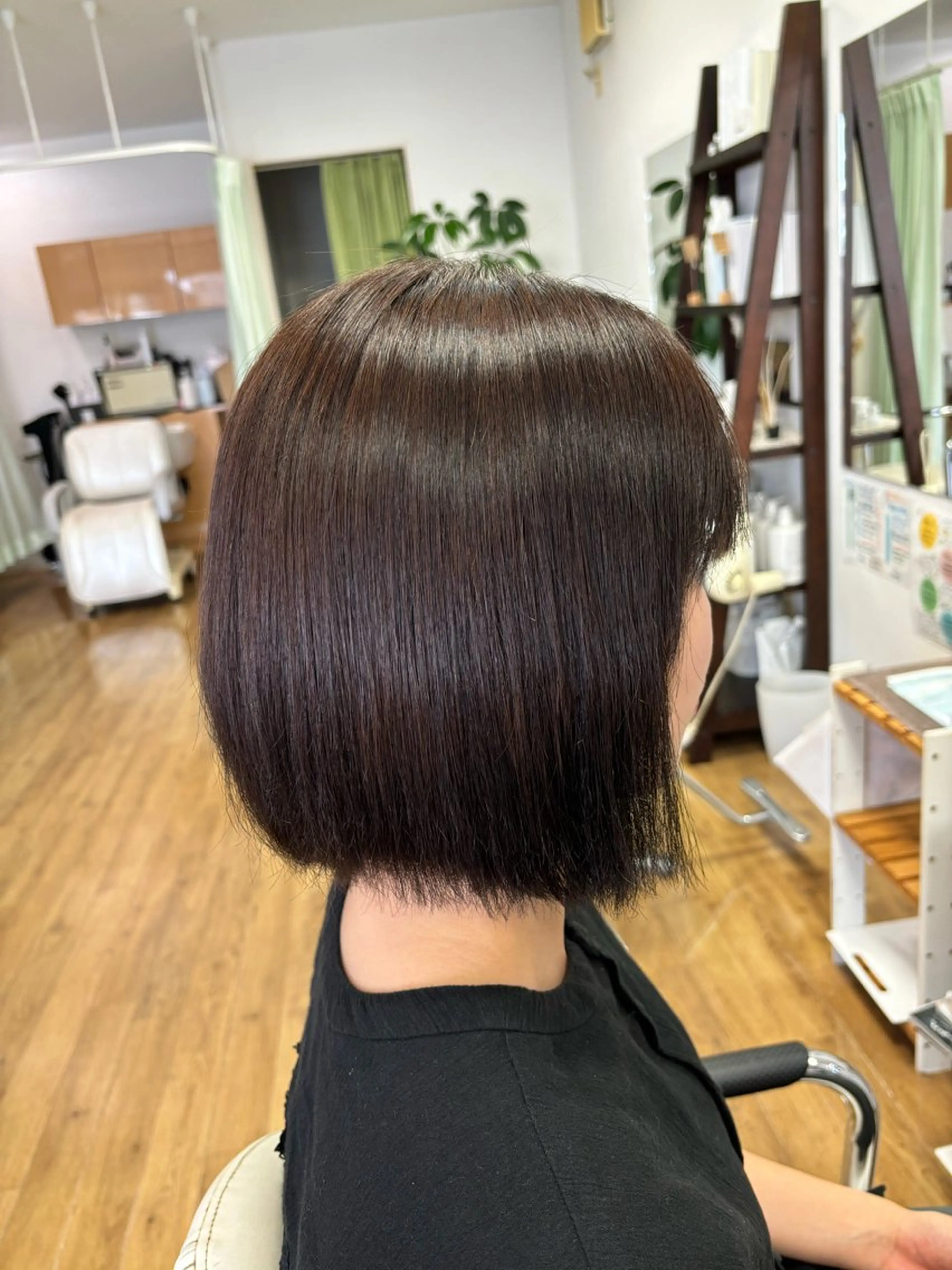 ショート カラー パーマ ボブ ストレートパーマ カット SALOWIN 岡山店所属・SALOWIN / manaka 🪽のヘアスタイル