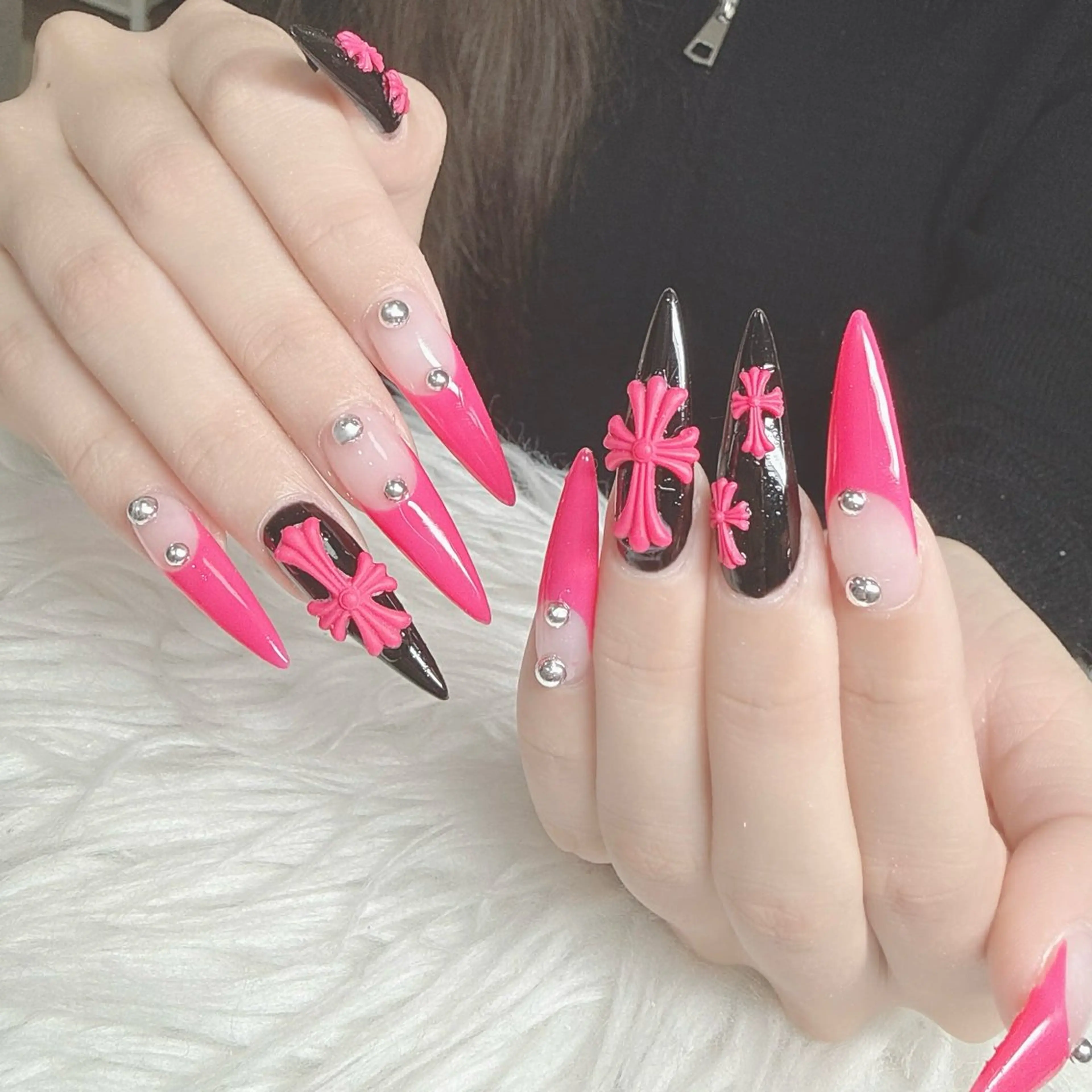 ネイル フットネイル フレンチネイル グラデーション 韓国ネイル ロングネイル ハンドネイル Hani Nail Salonのネイルデザイン