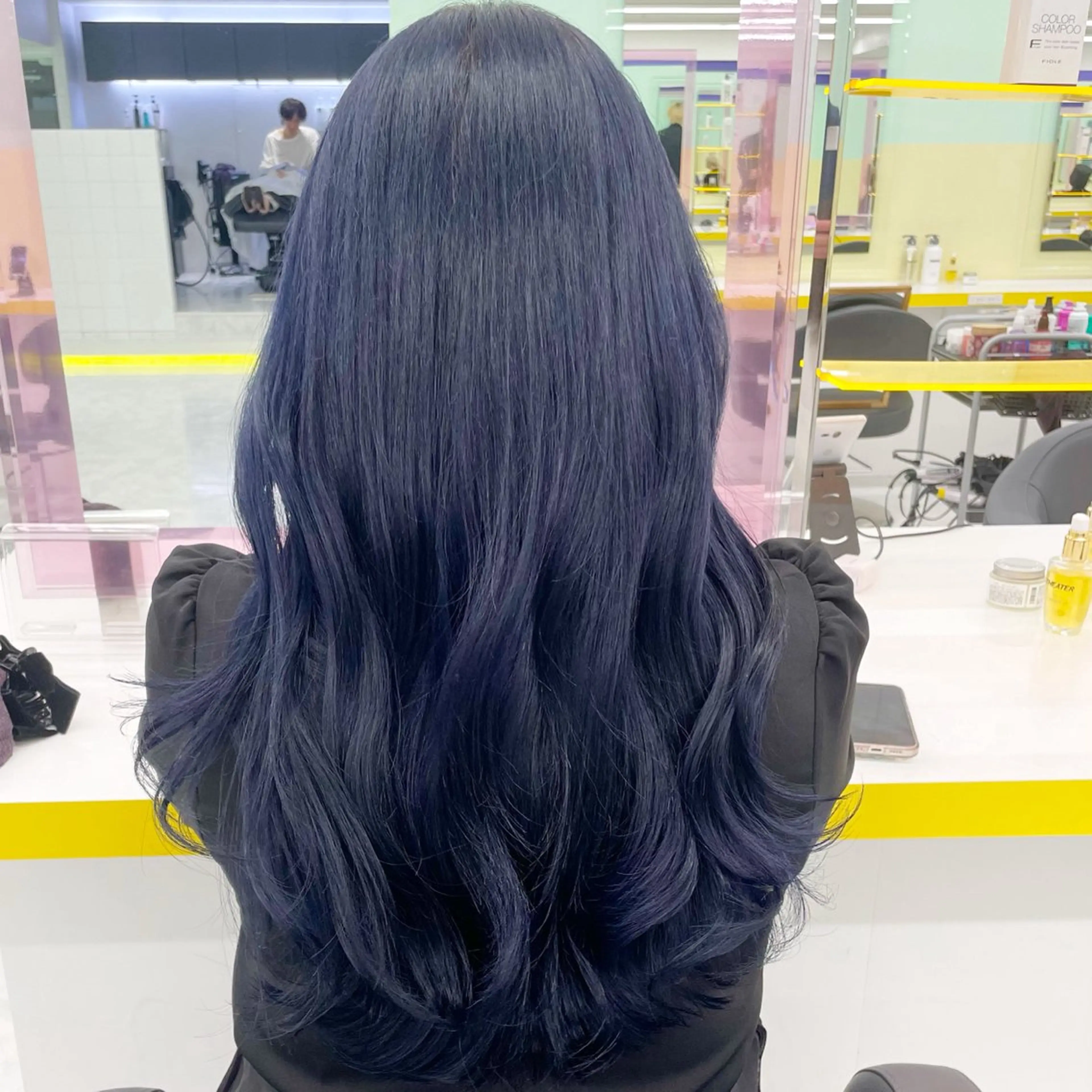 ロング カラー ヘアカラー トリートメント ヘッドスパ ヘアセット 🦋色落ち綺麗カラー メンズYUZU🦋‪のヘアスタイル