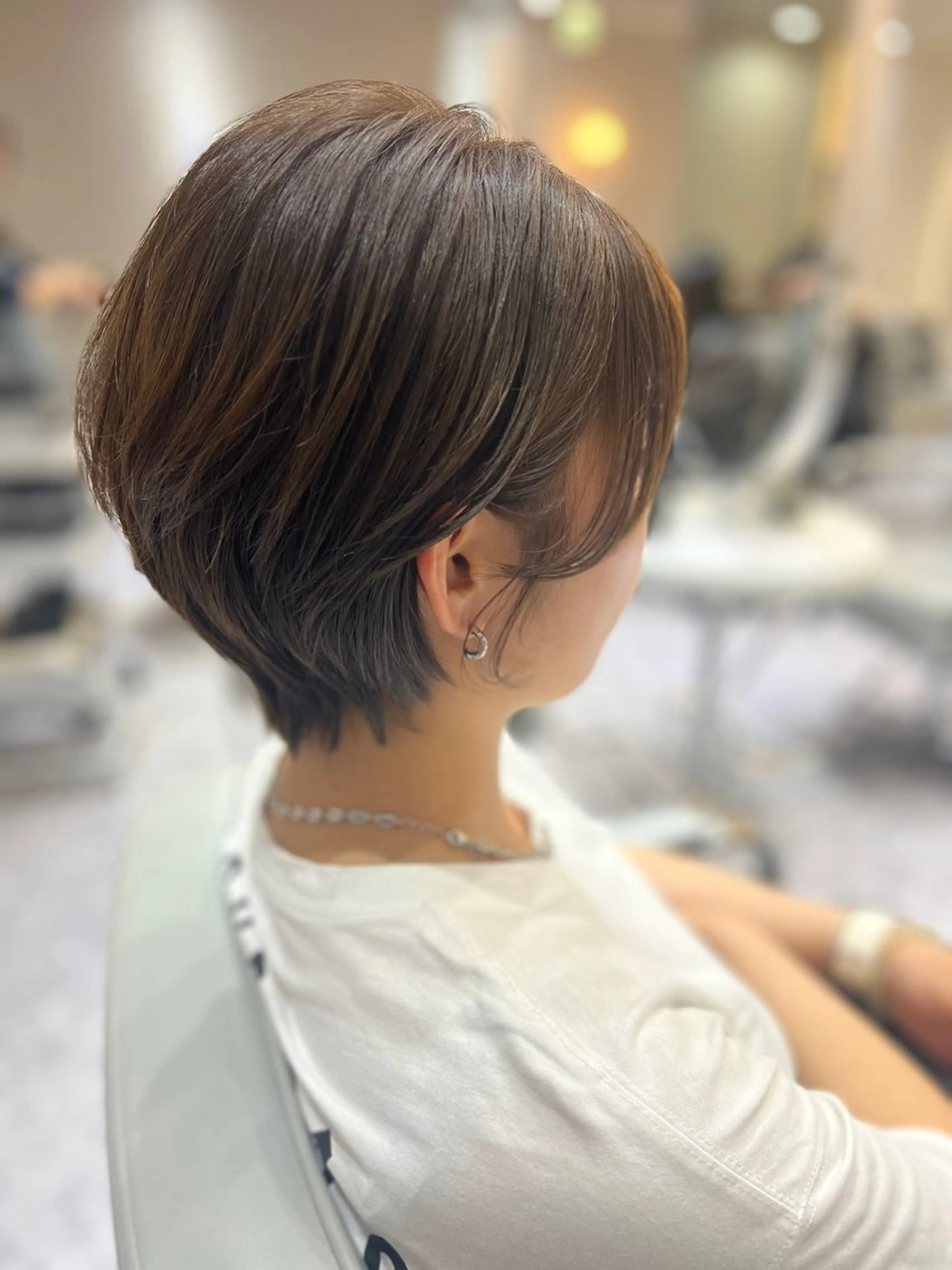 ショート カラー 顔周りカット ショートヘア カット ヘアカラー トリートメント KANA🌿透明感/ レイヤーcut🌿のヘアスタイル