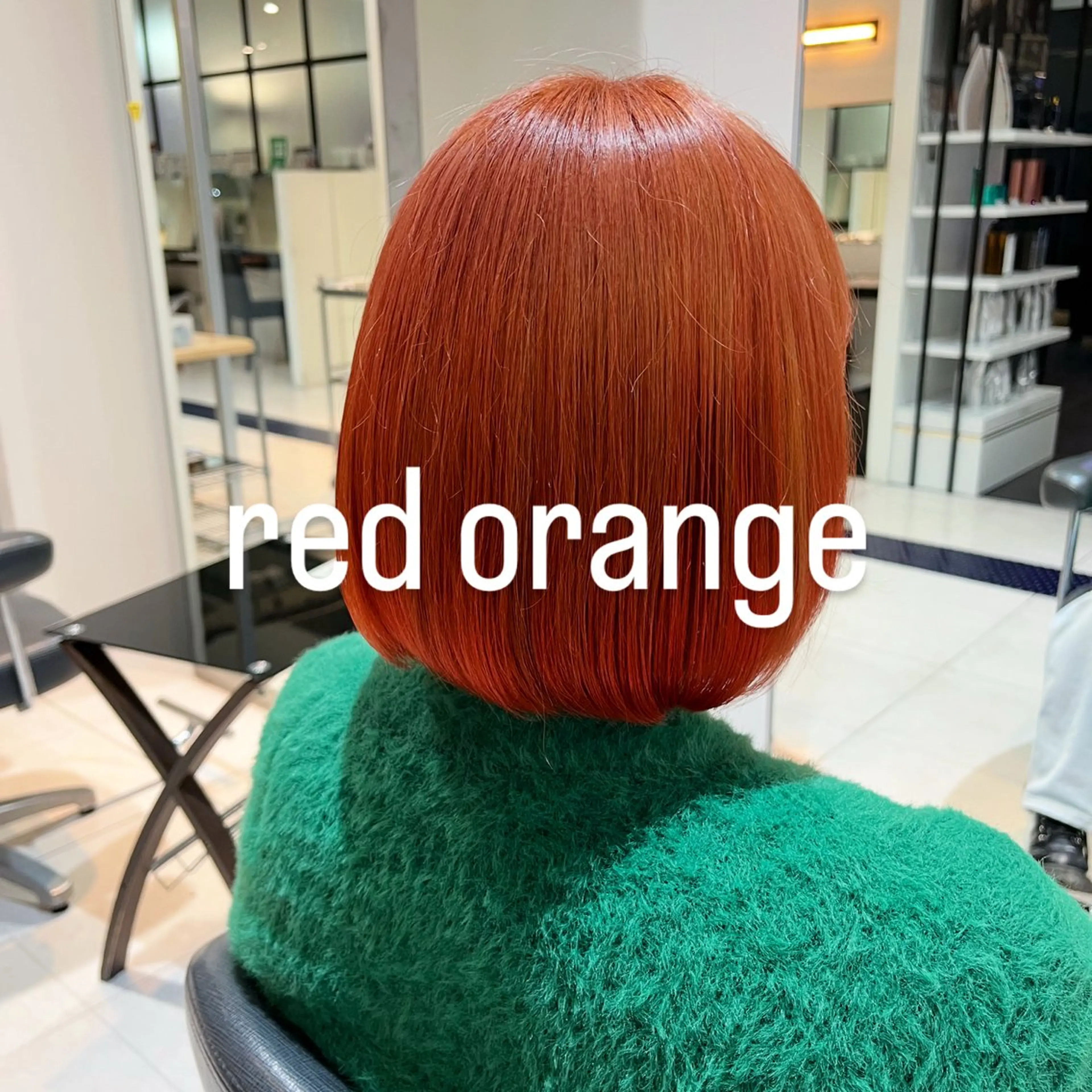 ショート カラー ブリーチ ダブルカラー ブリーチなしカラー オレンジ ヘアカラー trico心斎橋 ナツミのヘアスタイル