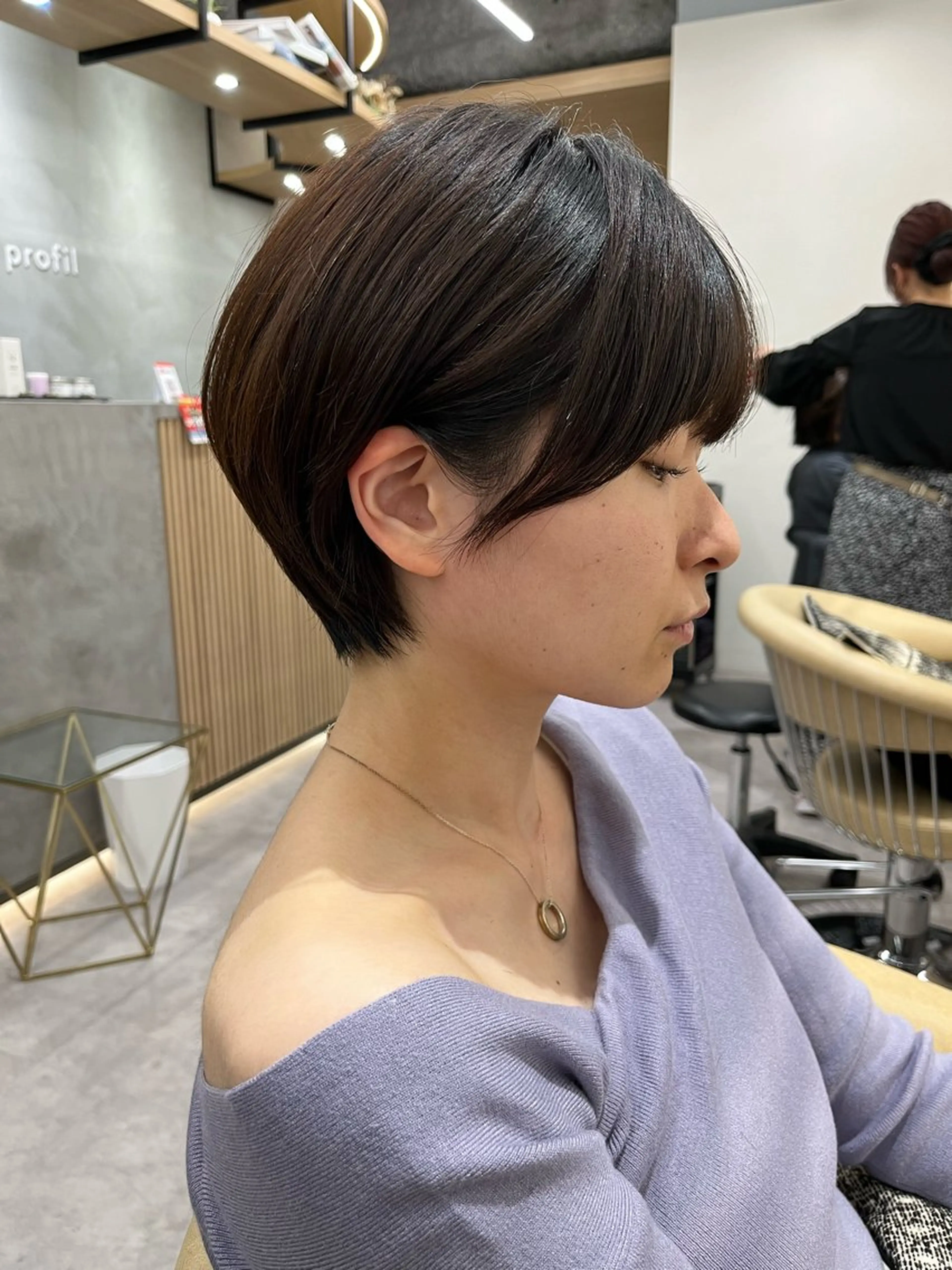 ショート ショートボブ ボブ ショートヘア レイヤー縮毛矯正 ささきすずね💗のヘアスタイル
