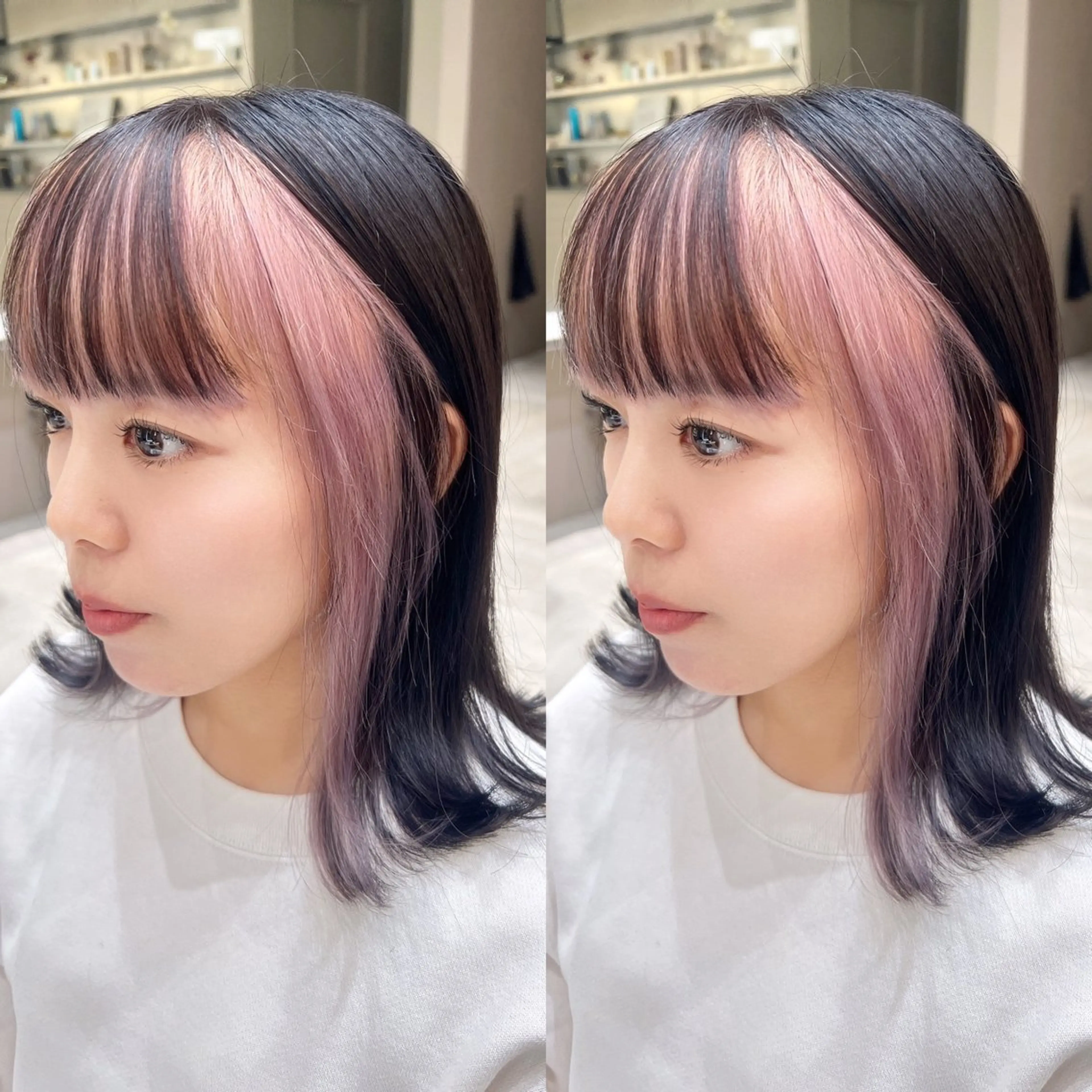 セミロング カラー MIKU /ボブ/外ハネボブのヘアスタイル