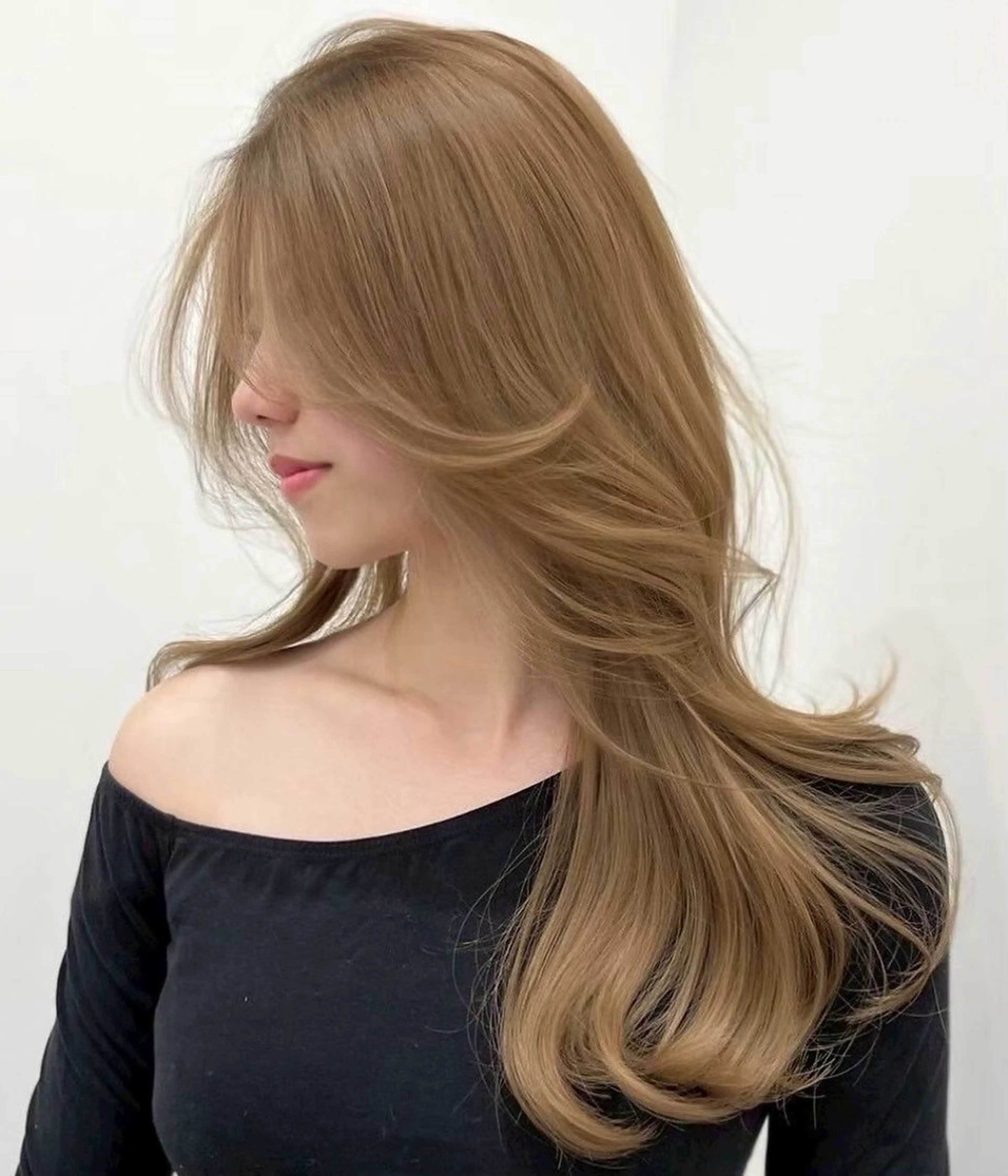 ロング カラー パーマ ヘアアレンジ 透明感カラー くびれヘア 顔周りカット 髪質改善 ヨシンモリ 🫧かいり🌷韓国 まつ毛🪽‪天王寺のマツエク・マツパデザイン