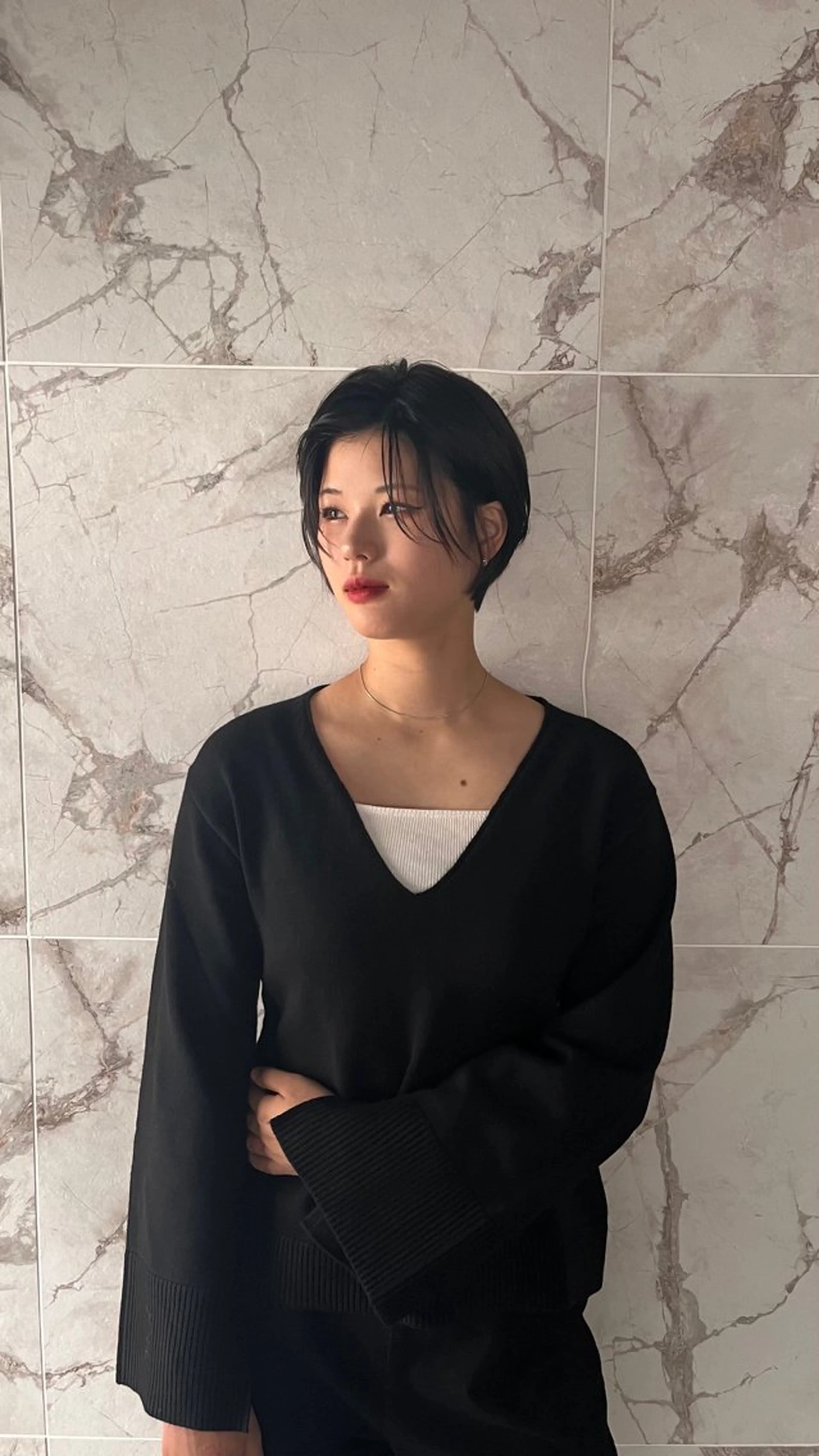 ショート 顔周りカット 透明感カラー🕊🤍 アサノ マユのヘアスタイル