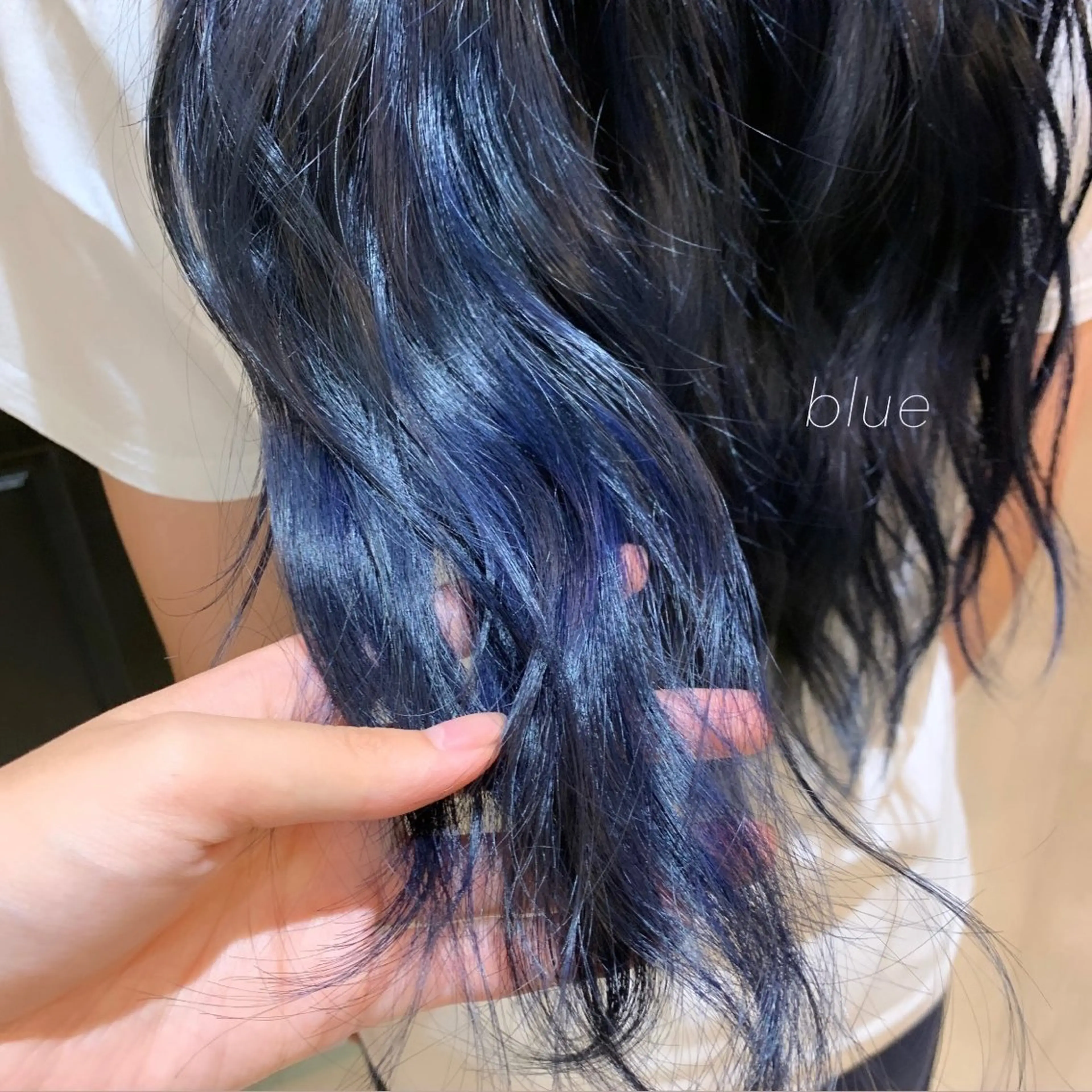 ロング カラー ヘアアレンジ ブルーカラー 似合わせカット得意 💛RENA💛のヘアスタイル