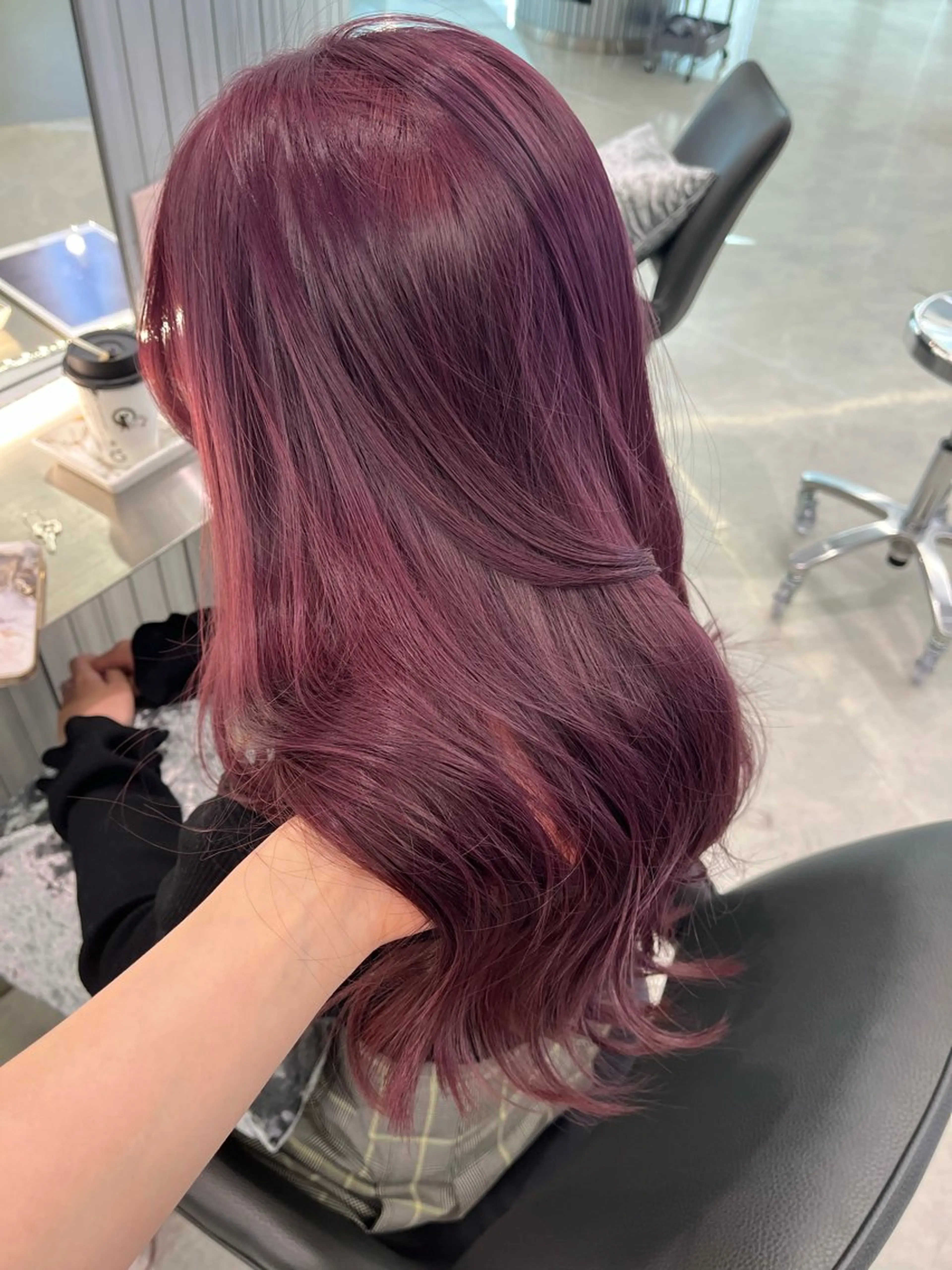 ロング カラー ブリーチ ラベンダーカラー ピンクカラー ピンクラベンダー Kaho🤍レイヤー ※女性限定のヘアスタイル