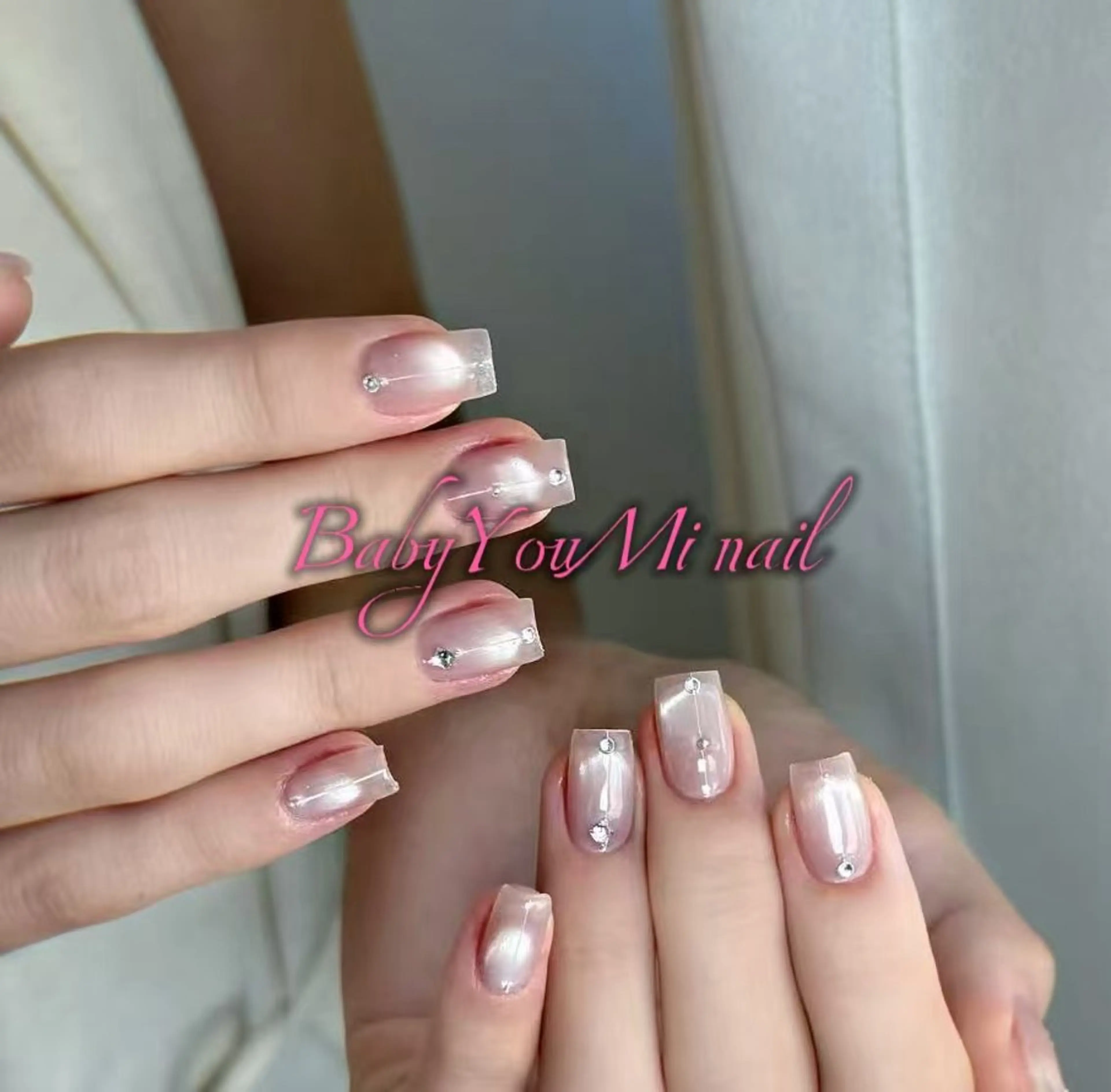 ネイル オーロラネイル フラワーネイル フットネイル フレンチネイル ジェルネイル ハンドネイル BabyYouMi nailのネイルデザイン