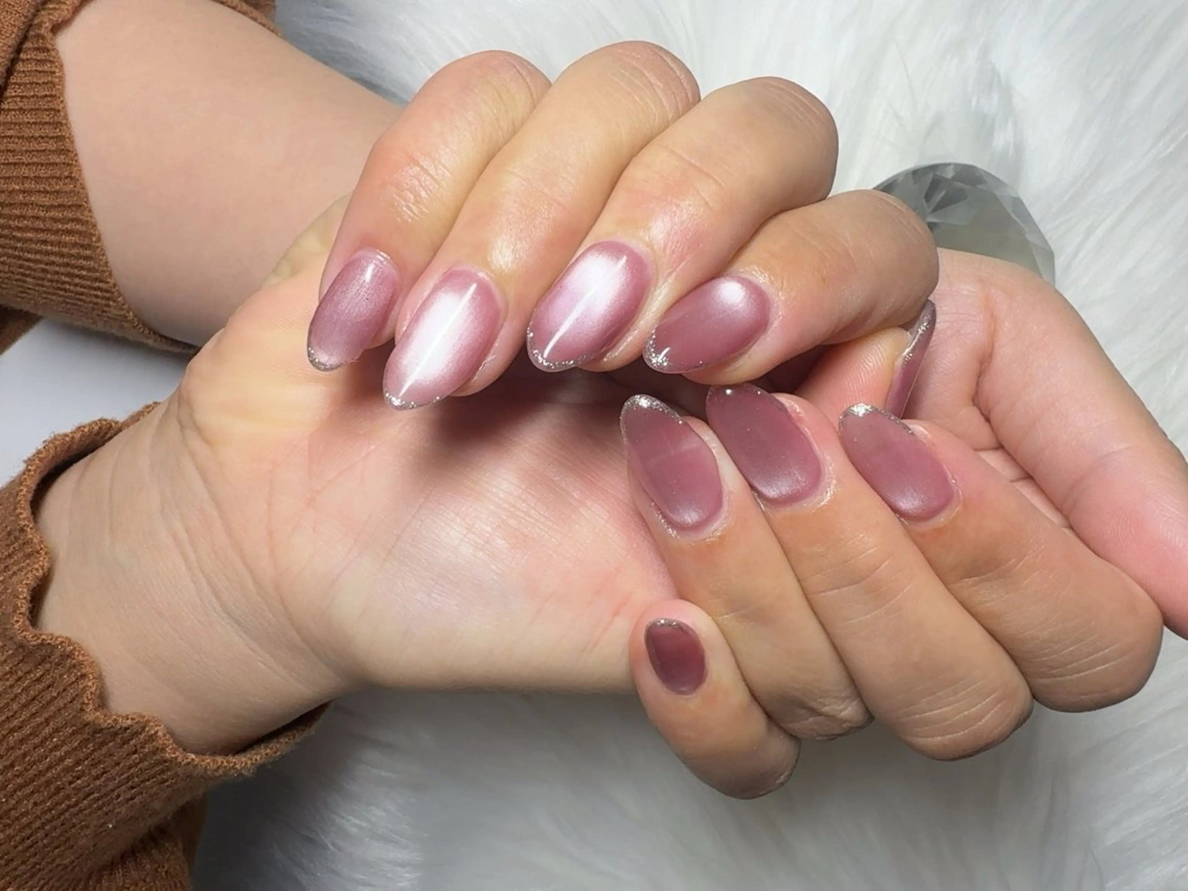 ネイル マグネットネイル ハッピーネイル 蘭のネイルデザイン