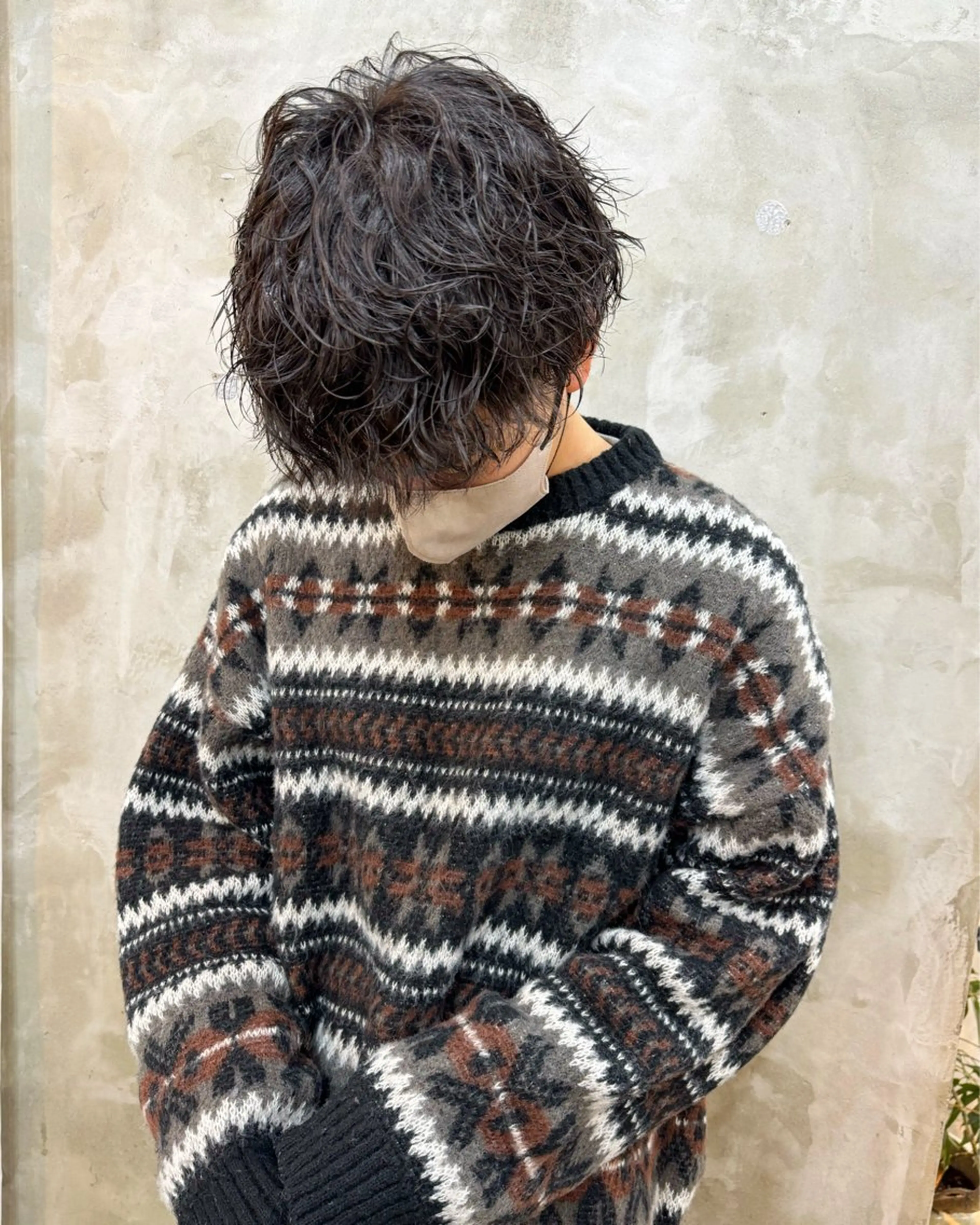 ショート パーマ メンズ マッシュ メンズパーマ ツイストスパイラルパーマ 刈り上げ スパイラルパーマ 志賀 あずみのヘアスタイル