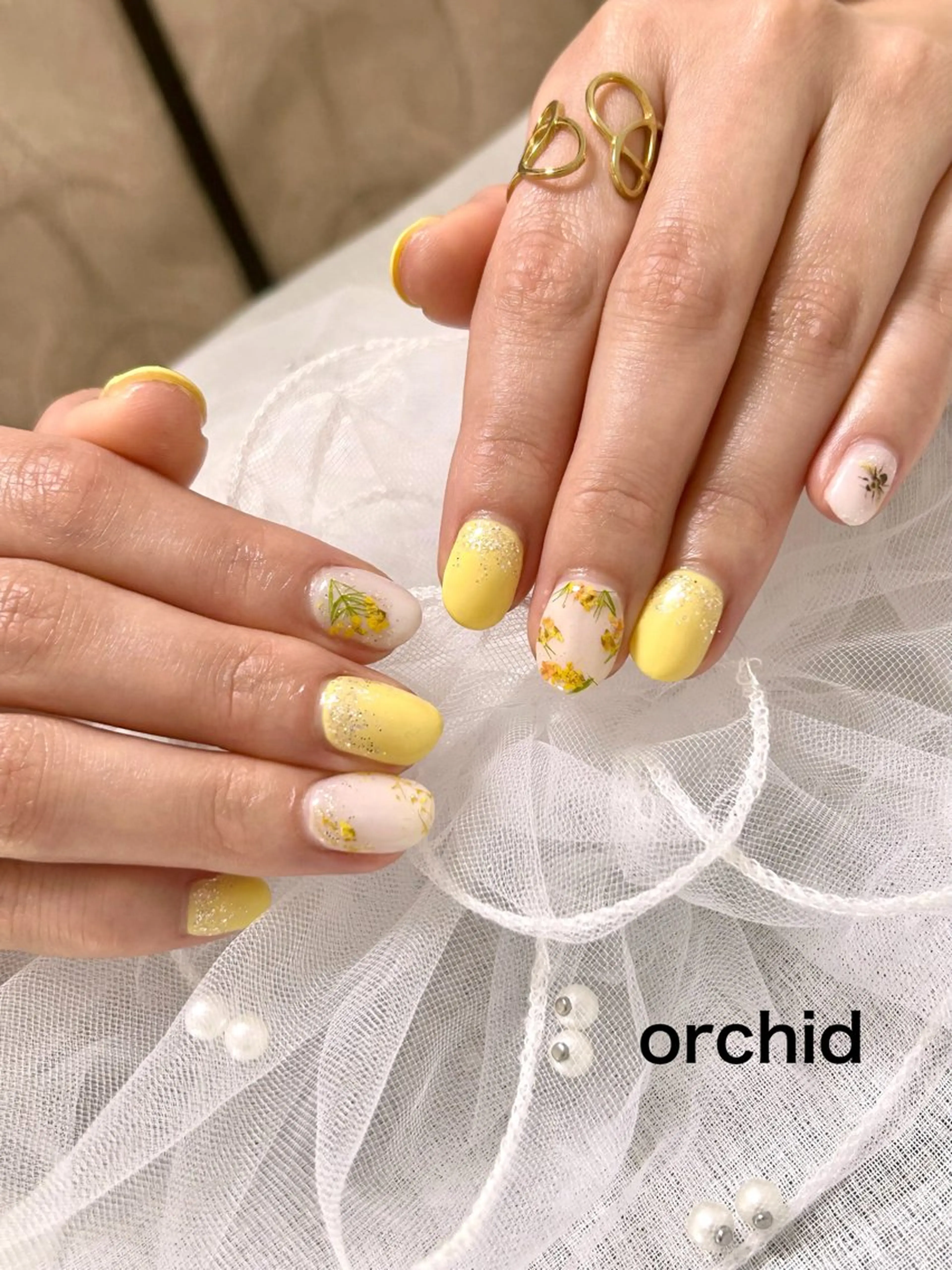 ネイル ハンドネイル orchid ♡オーキッドのネイルデザイン