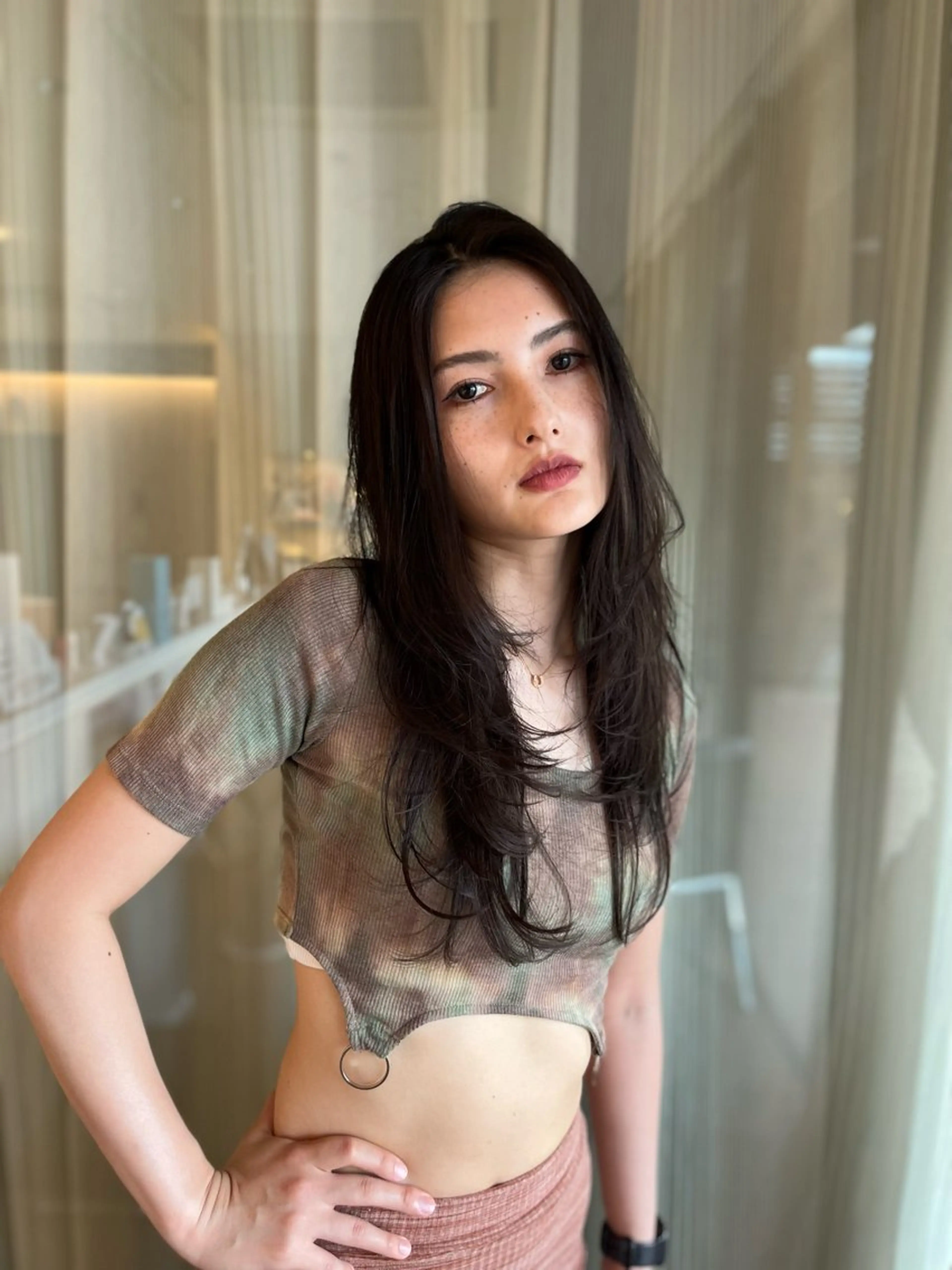 ロング 艶髪/レイヤーカット /メンズ/野口緑のヘアスタイル