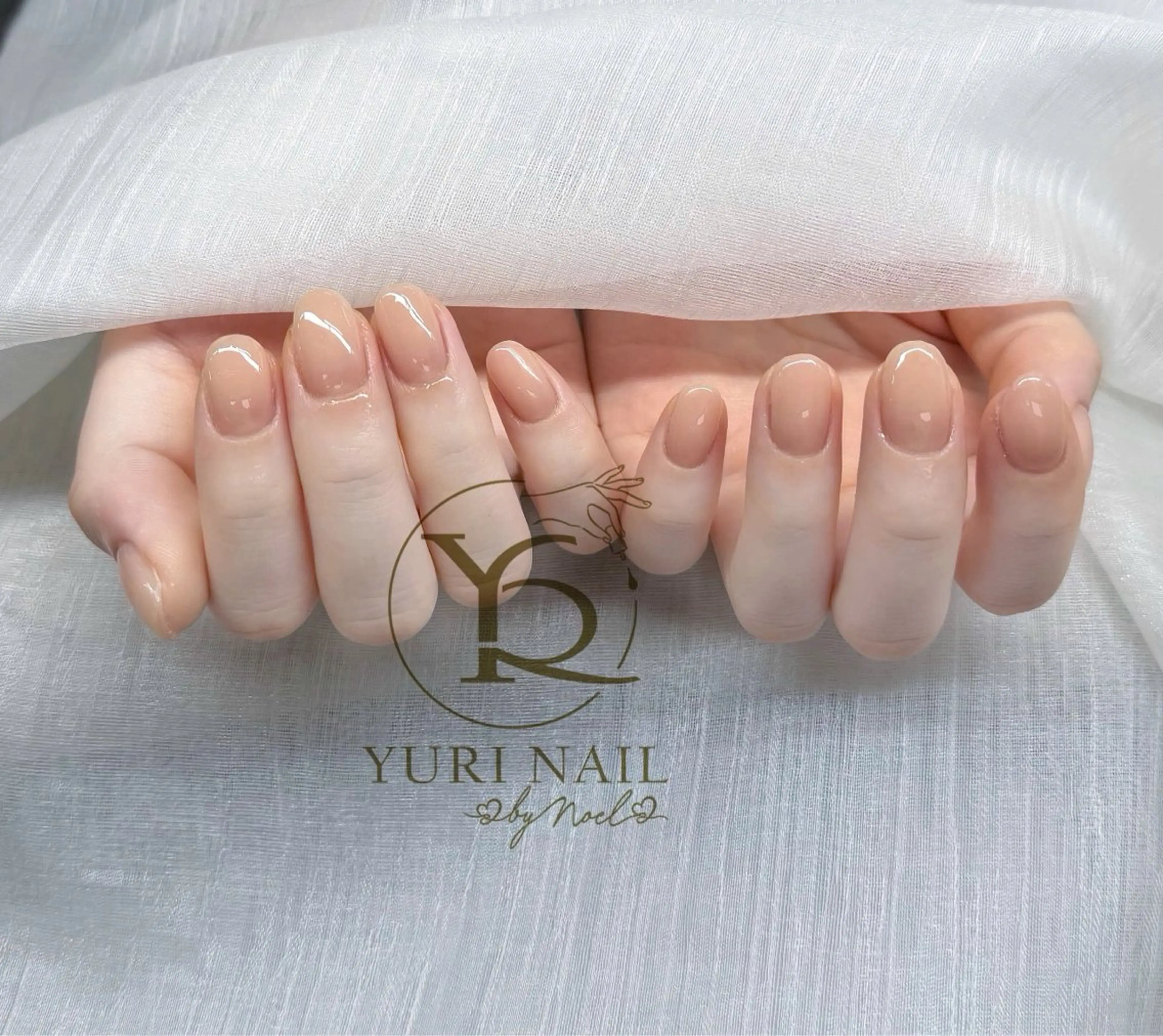 ネイル オーロラネイル ブルー チークネイル フレンチネイル キラキラネイル ハンドネイル フットネイル YURI Nail Funabashiのネイルデザイン