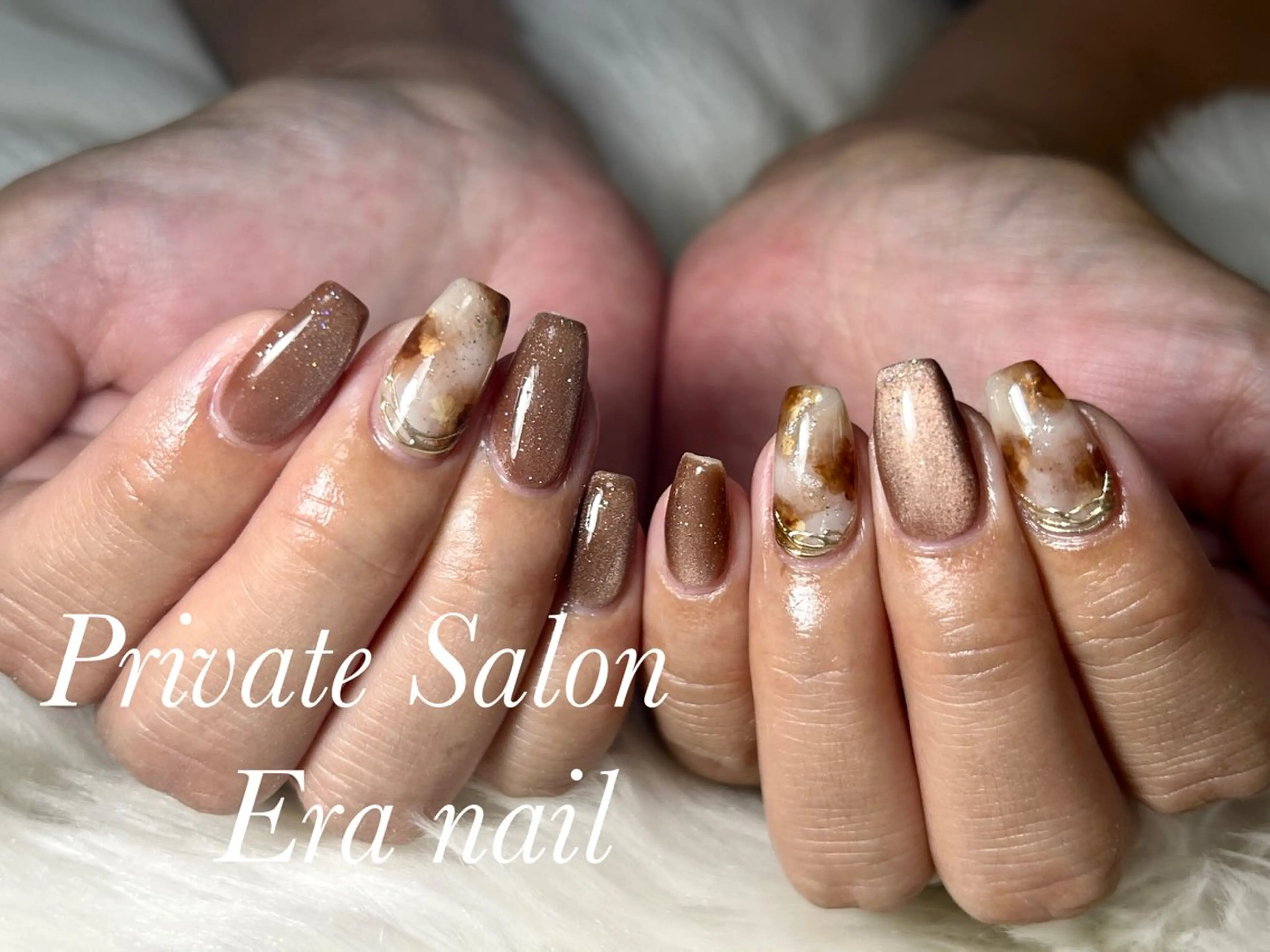 ネイル べっ甲ネイル マグネットネイル ハンドネイル Era nailのネイルデザイン