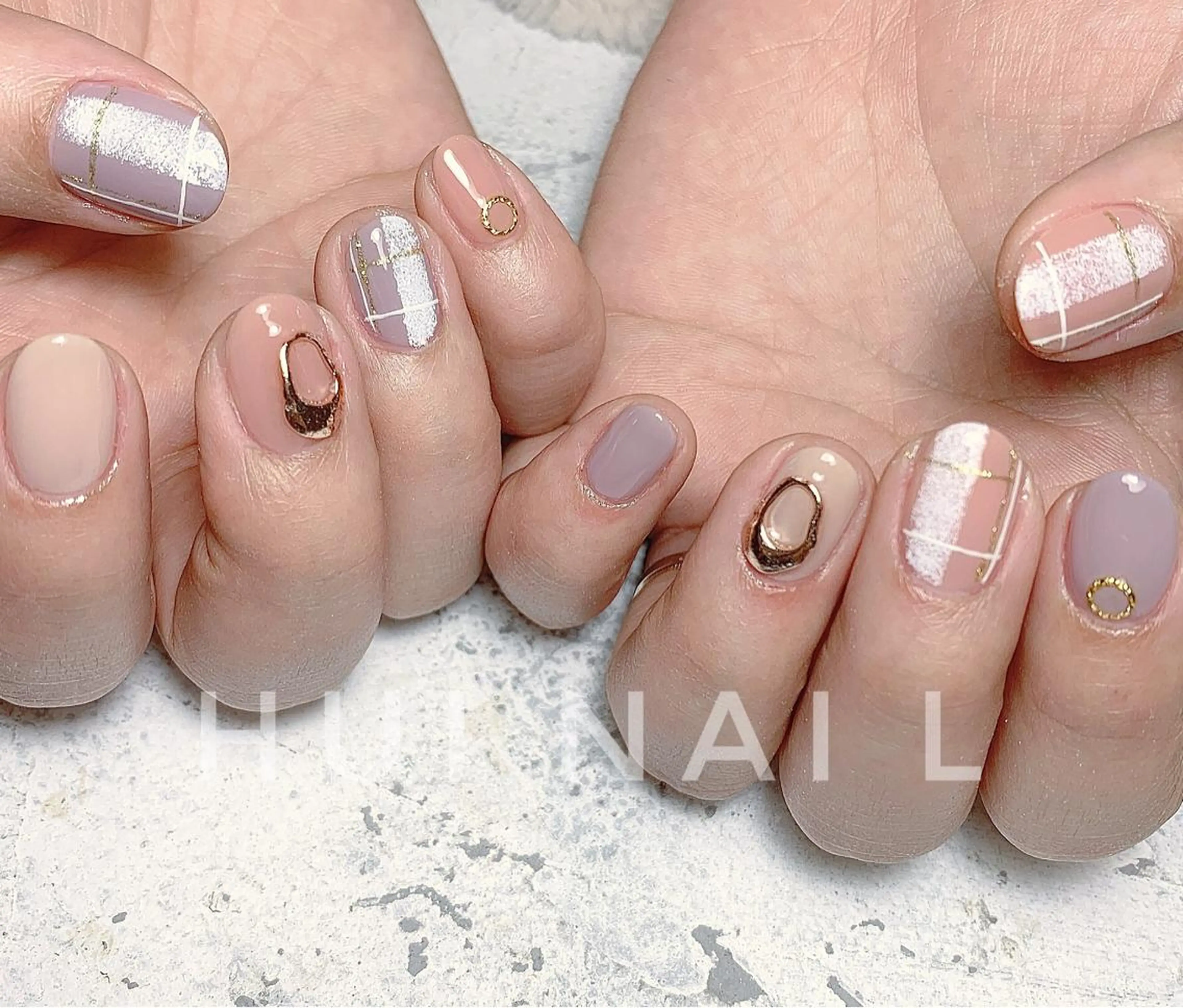 ショート めぐみのネイルサロン スタッフ練習のネイルデザイン