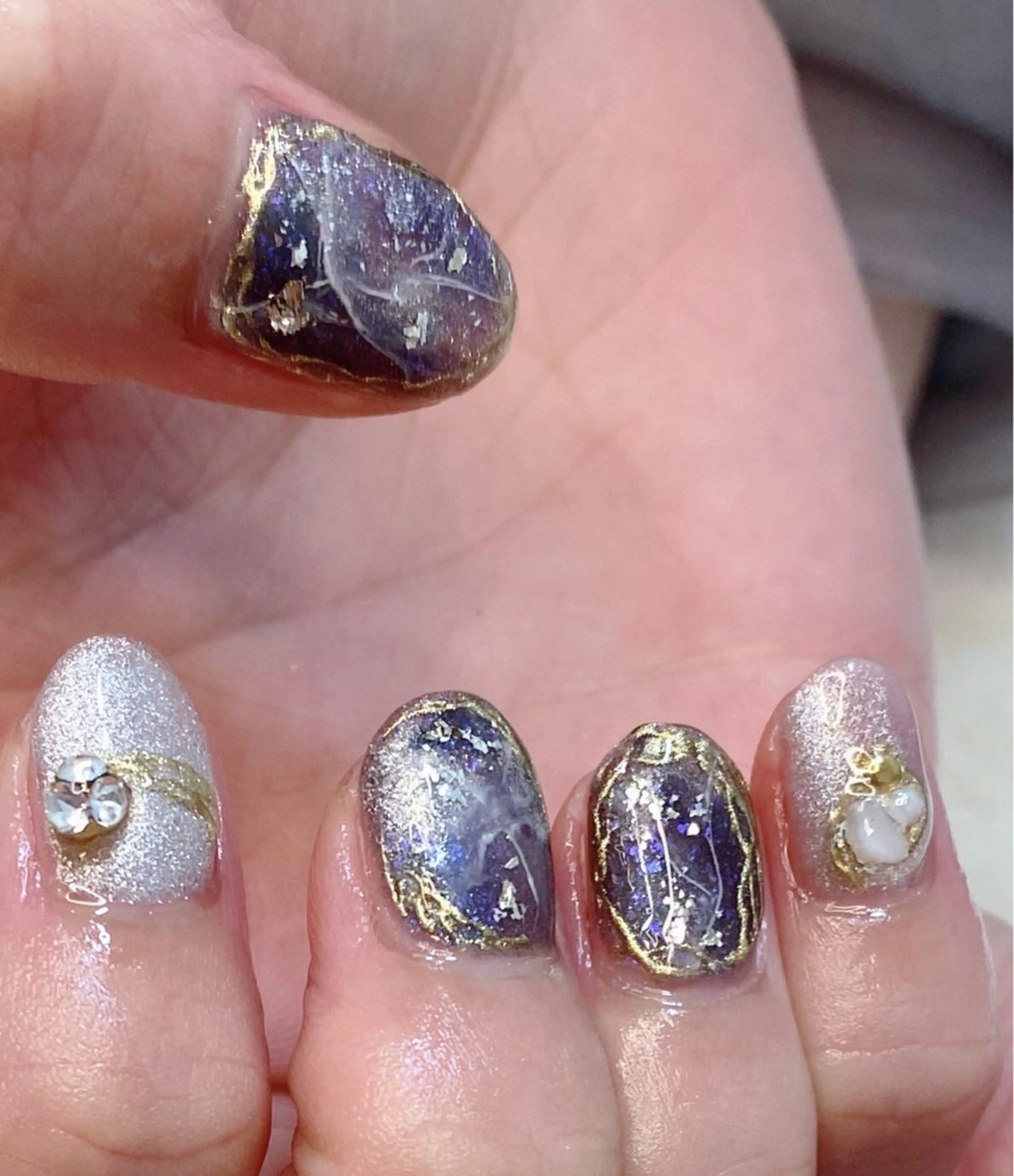 ネイル べっ甲ネイル フットネイル ゴールド マグネットネイル ミラーネイル ハンドネイル ハンドケア 大門浜松町 ネイルのネイルデザイン