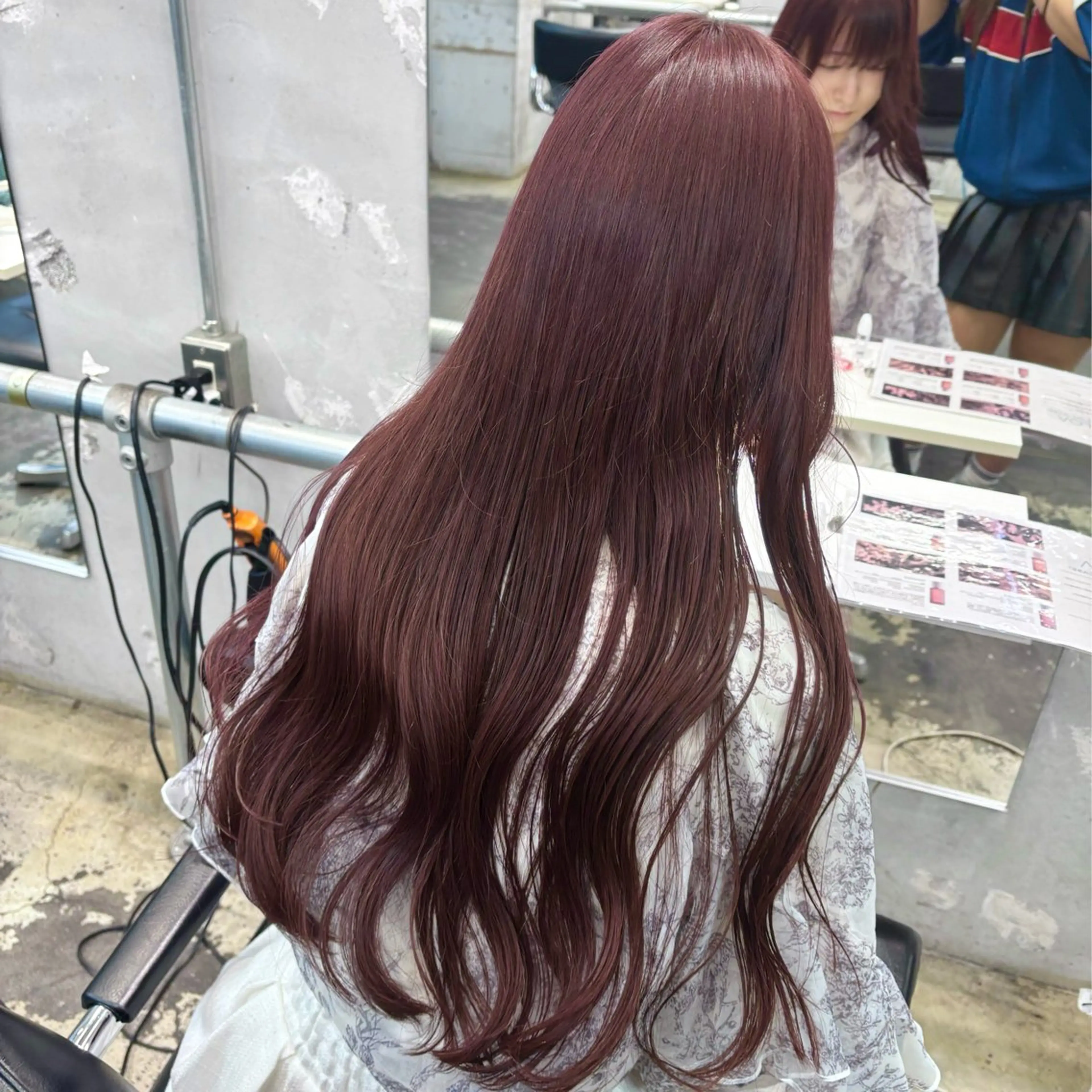 ロング カラー ヘアアレンジ ラベンダーカラー ピンクカラー 🎀モテ暖色× エクステ🎀あかりのヘアスタイル