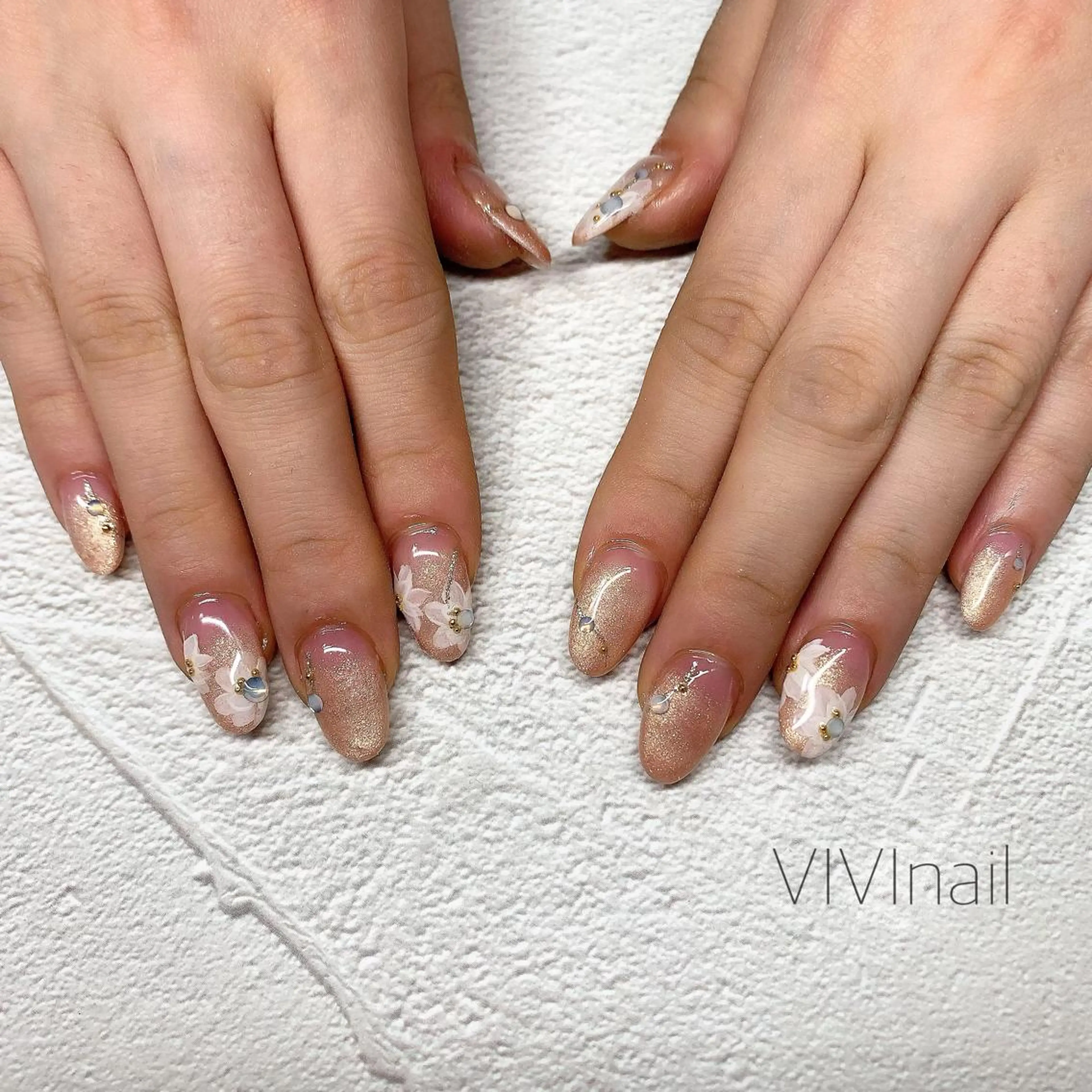 ネイル 春ネイル ハンドネイル vivi nailのネイルデザイン