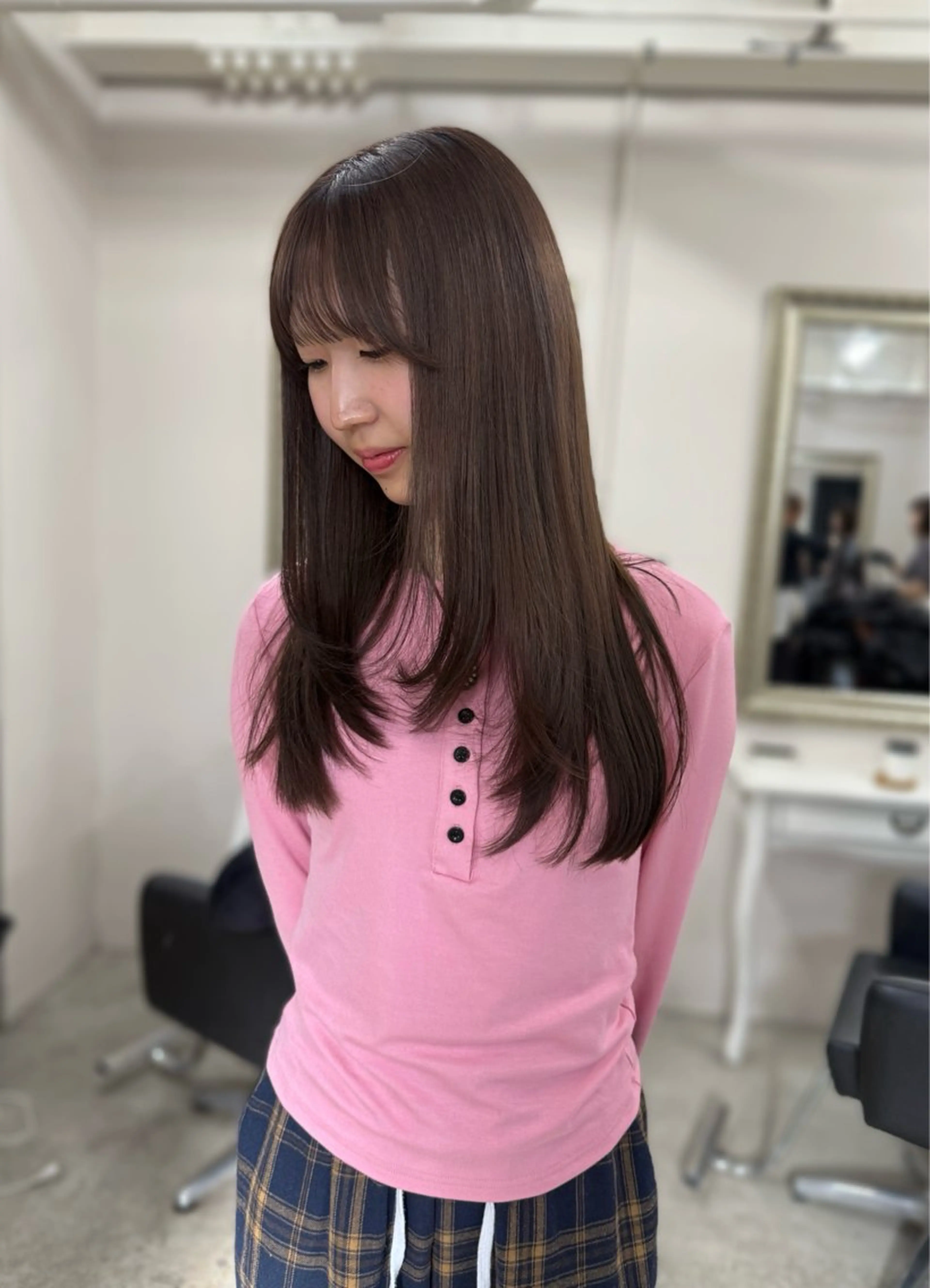 ロング カラー カット ヘアカラー 韓国・透明感カラー ／堀江／みずき🐩のヘアスタイル