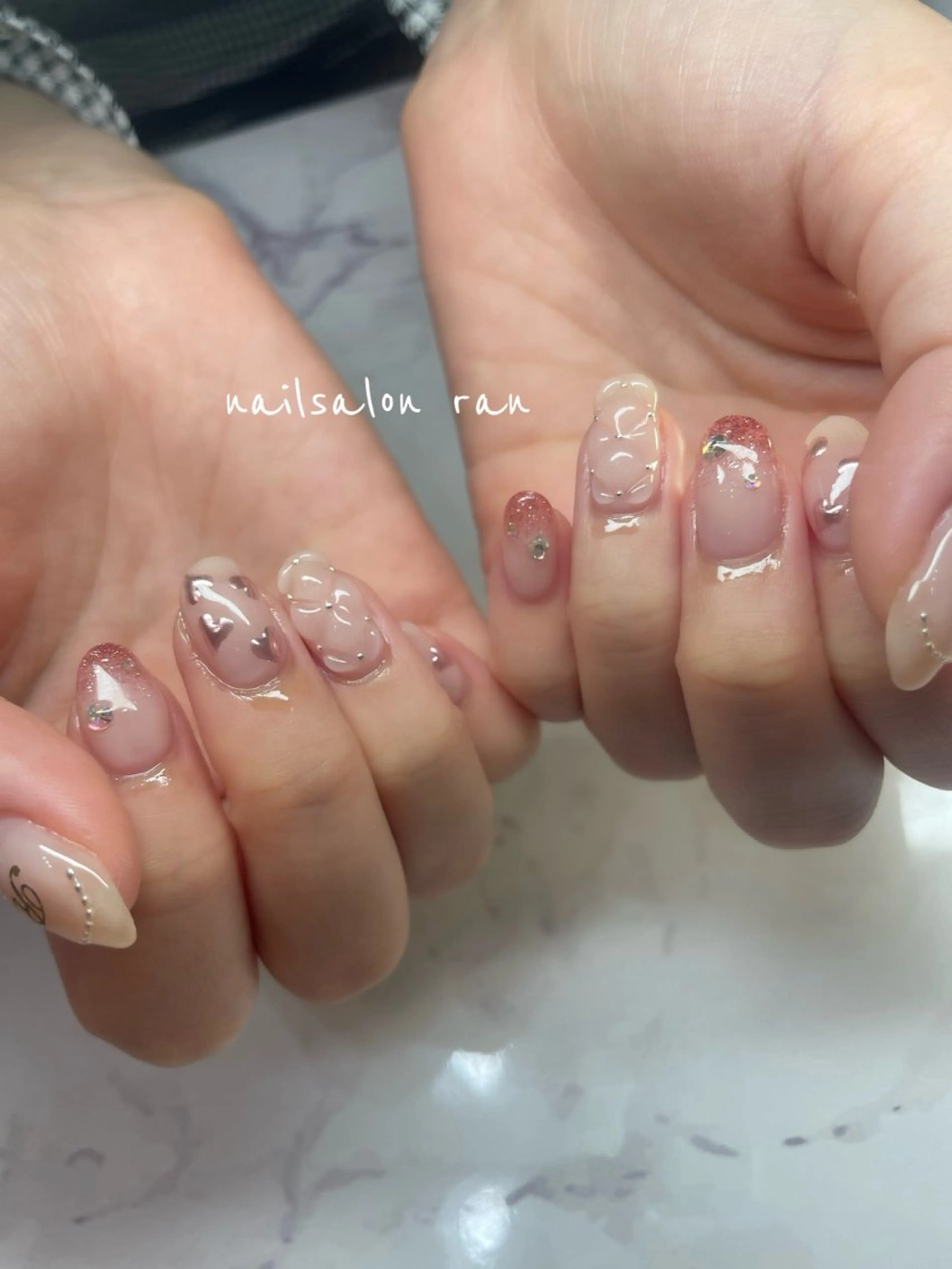 ネイル ハンドネイル ハンドケア nailsalon ranのネイルデザイン
