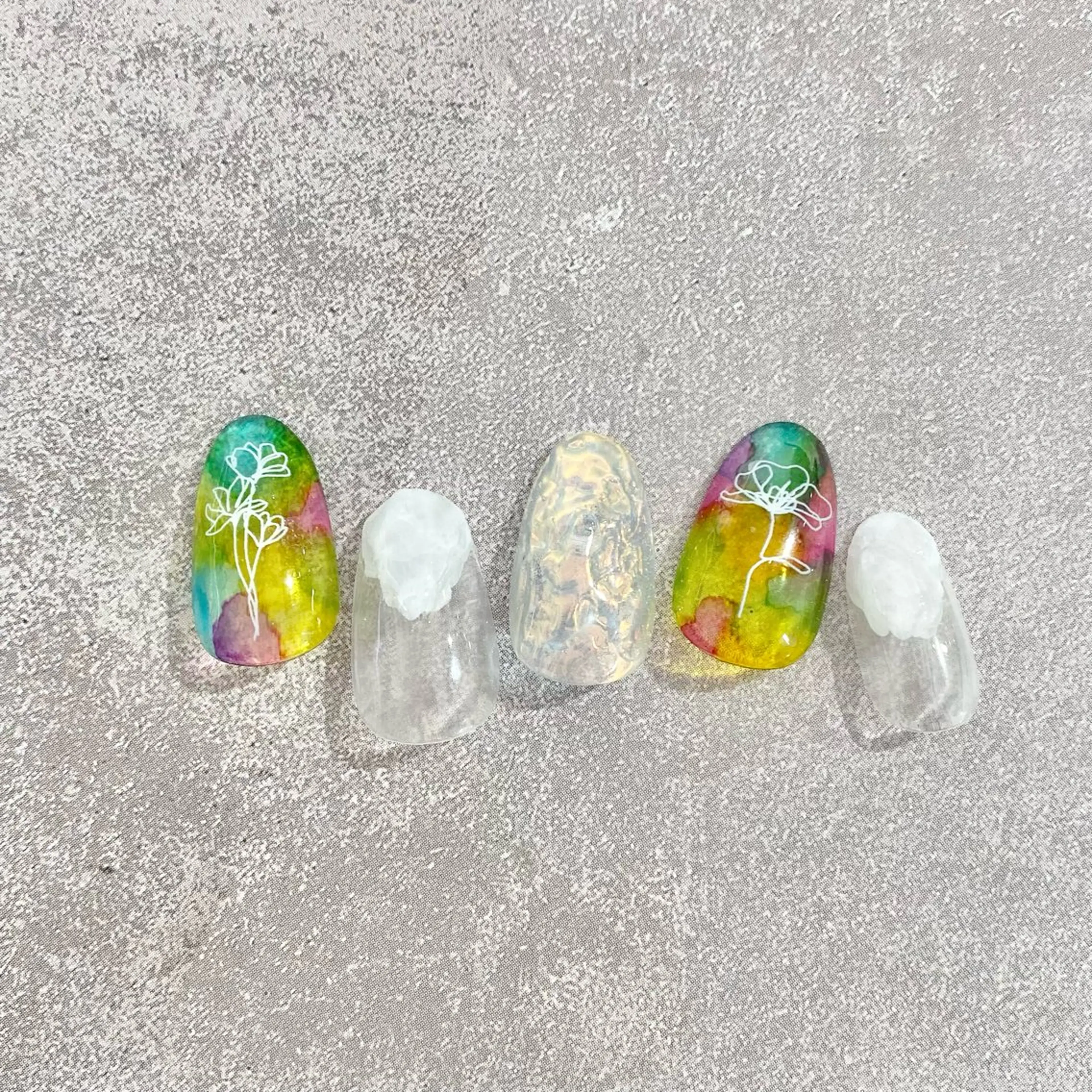 ネイル オーロラネイル ジェルネイル ニュアンスネイル パラジェル ハンドネイル フジタ エリカのネイルデザイン