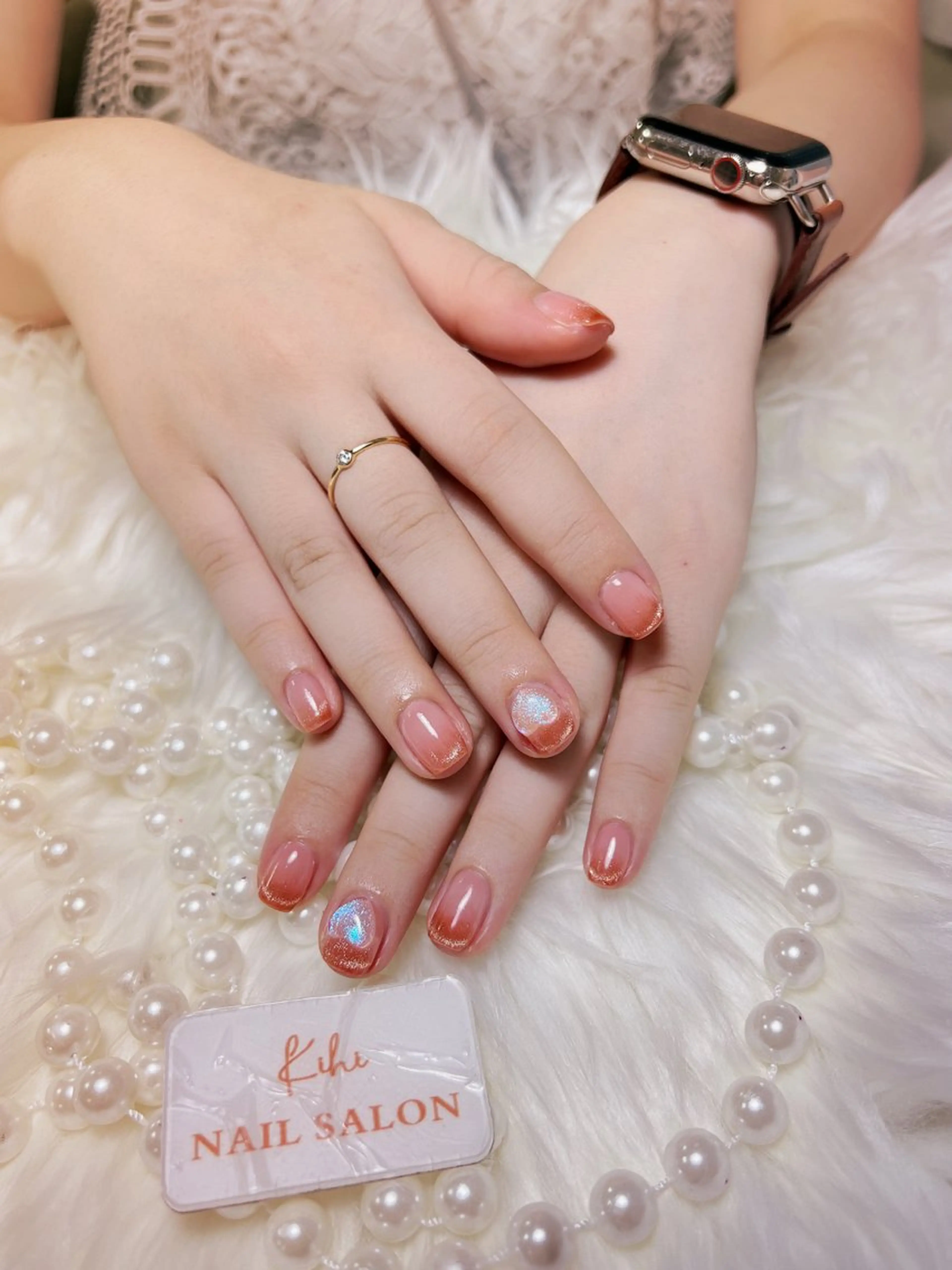 ネイル フレンチネイル マグネットネイル マグネットフレンチ 米澤 ハナユキのネイルデザイン