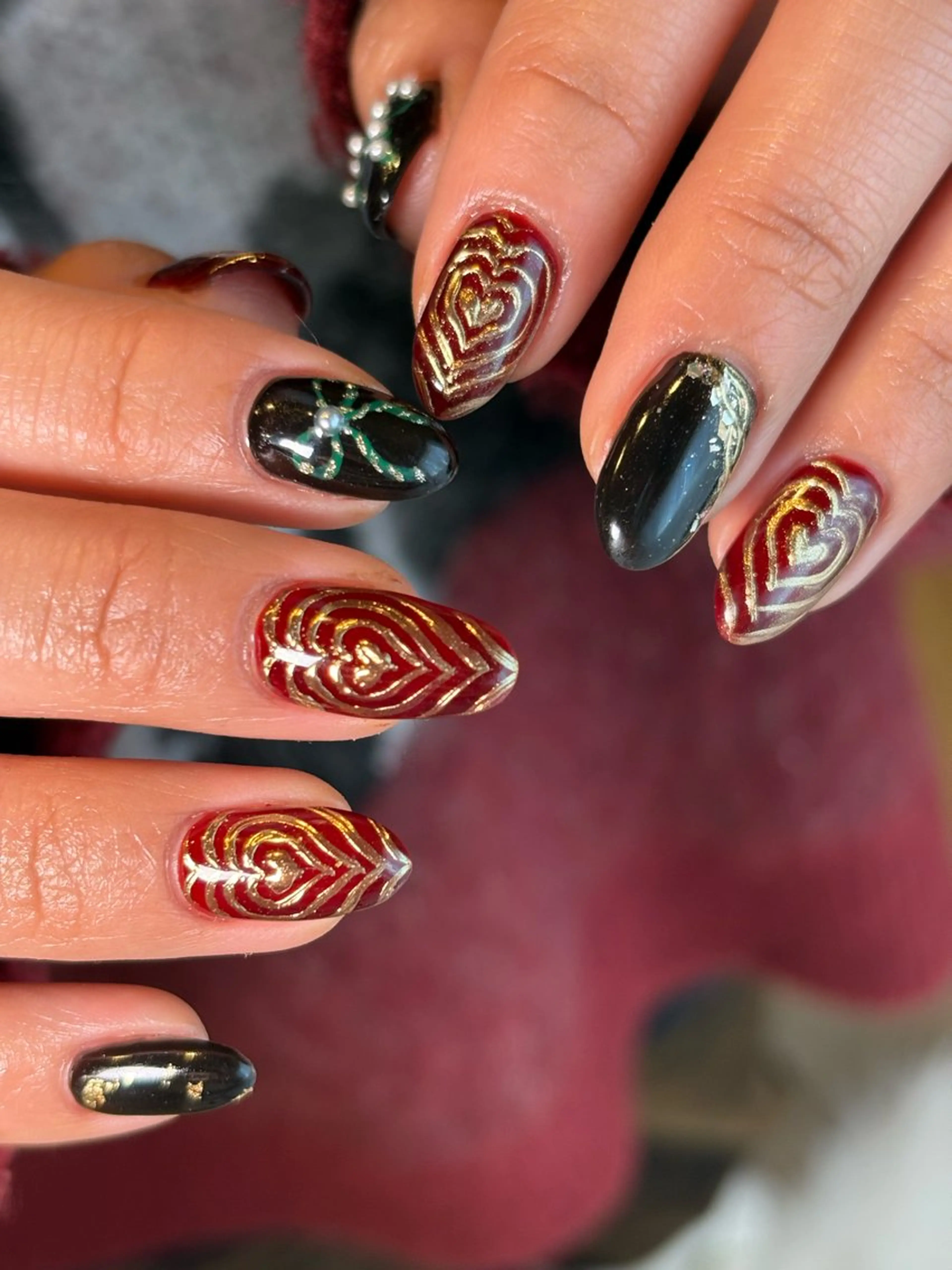 ネイル ハート ハンドネイル .8 HAREのネイルデザイン