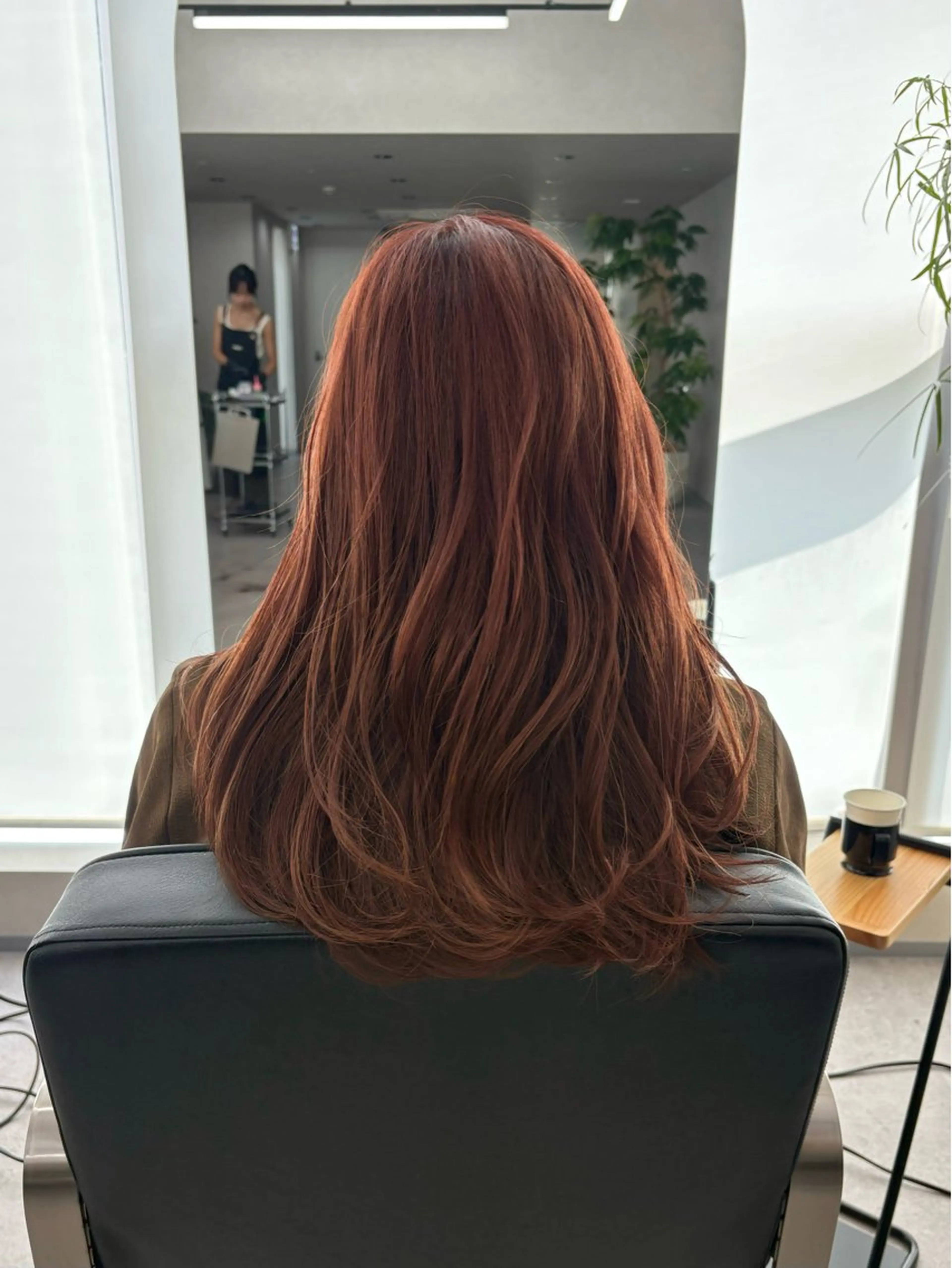 ロング カラー ピンクカラー ロング カット ヘアカラー トリートメント qumu 横浜所属・🌿ボブ/縮毛矯正/ 透明感カラー🌿神永のヘアスタイル