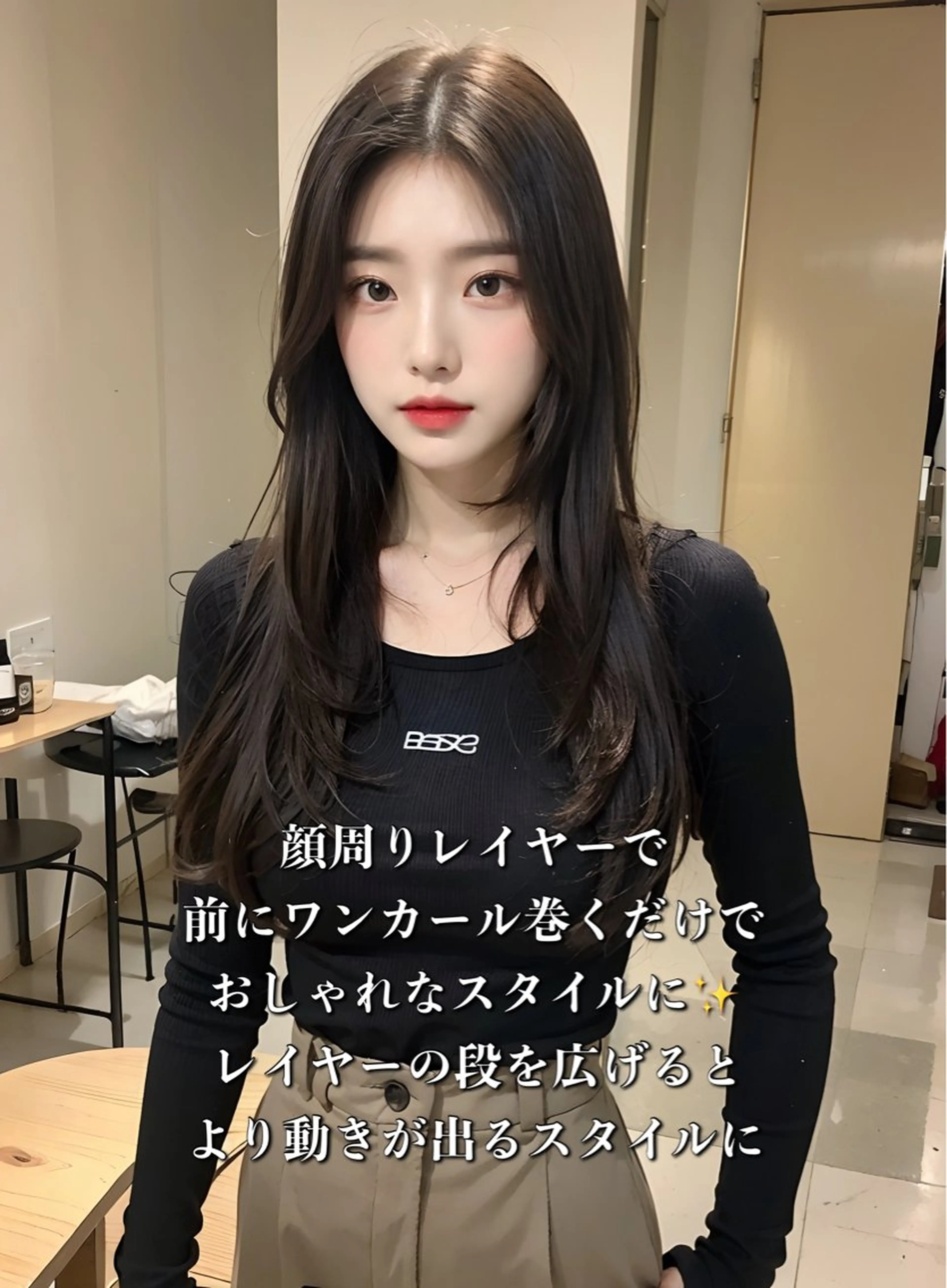 ロング レイヤーカット ローレイヤー カットモデル募集 ミネのヘアスタイル