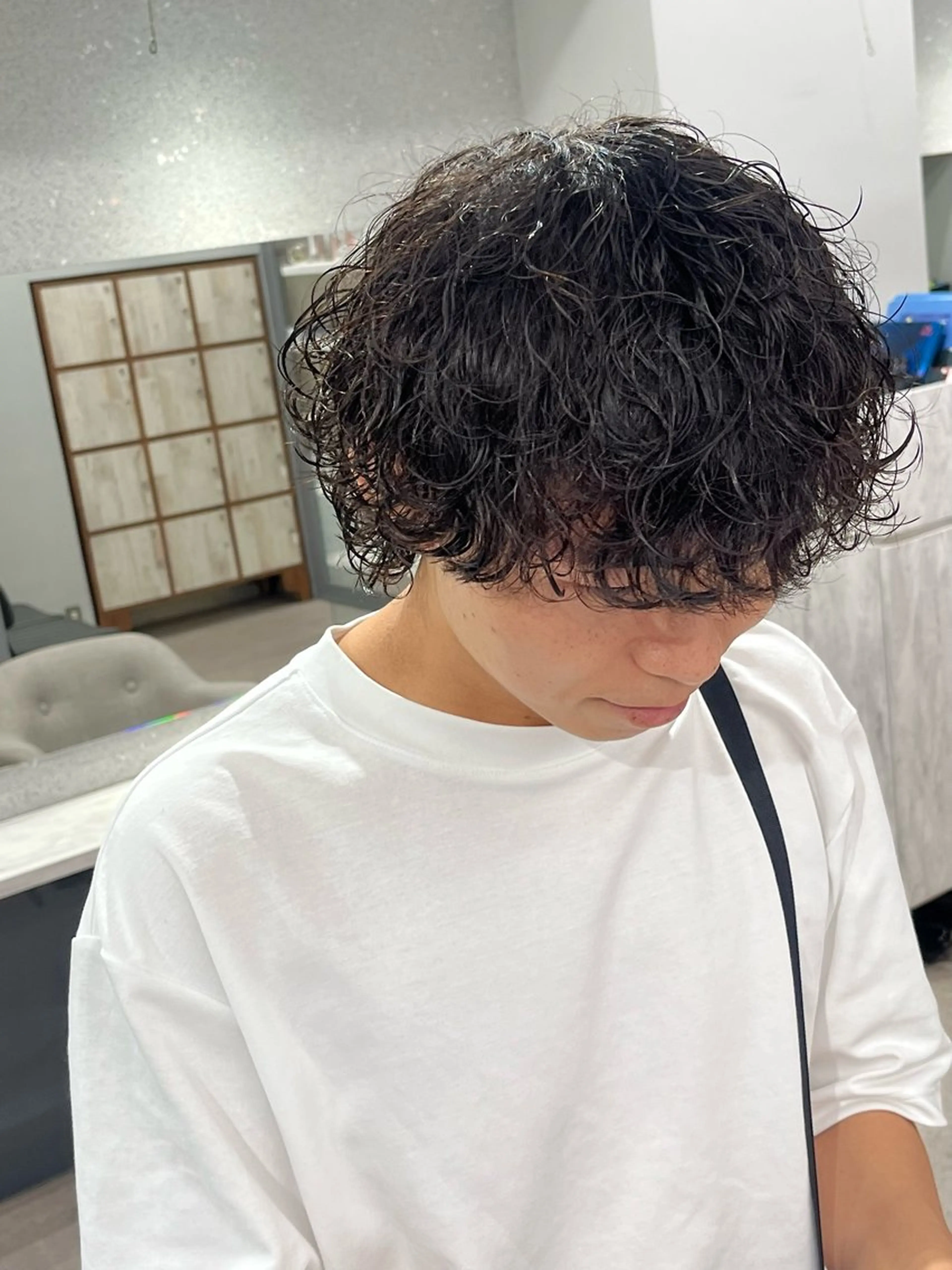 パーマ メンズ メンズパーマ 波巻きパーマ スパイラルパーマ カット パーマ 🍐シャドウパーマ メンズ特化/守岡🍐のヘアスタイル