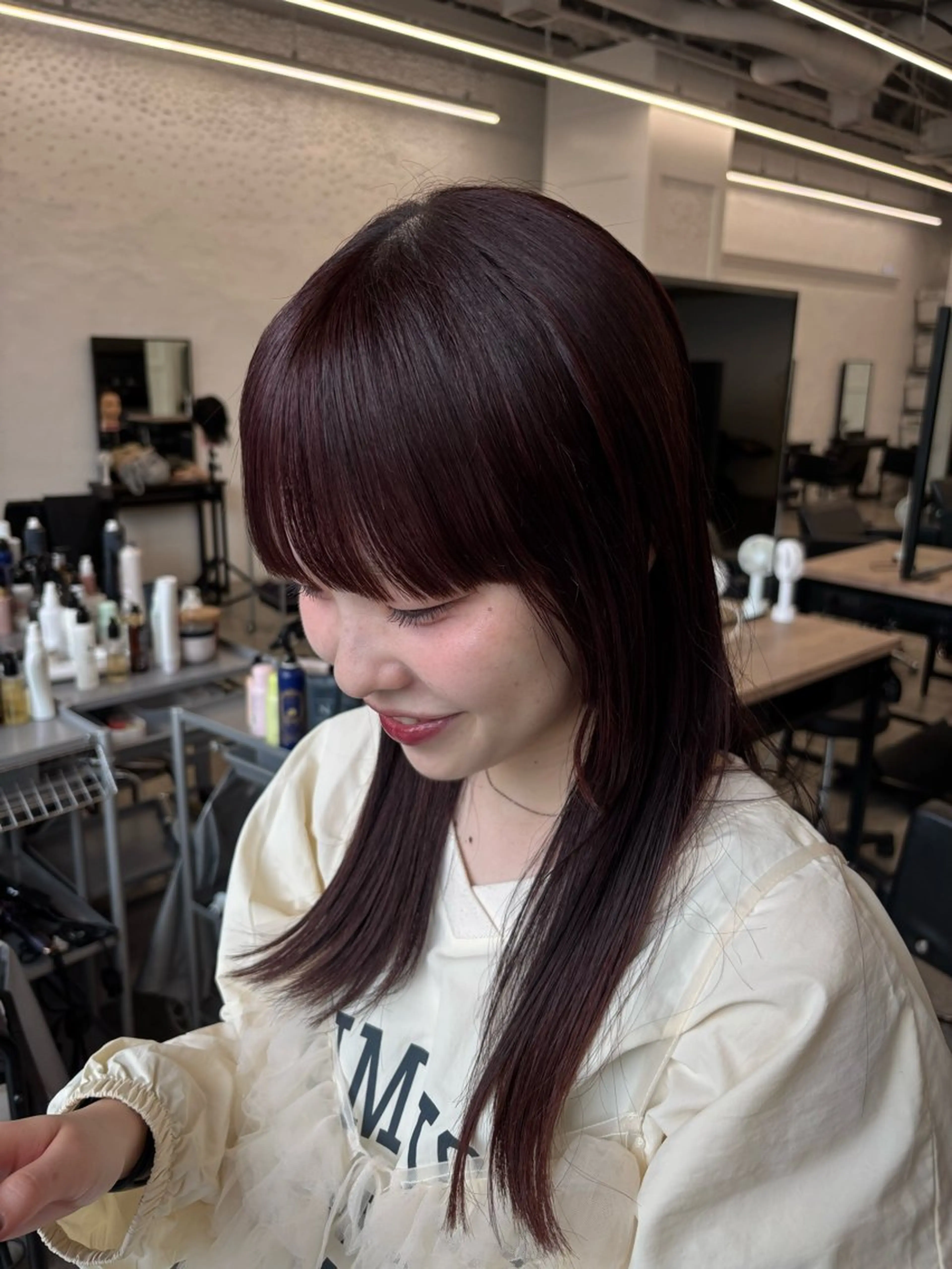 ロング カラー ヘアカラー トリートメント 暖色🍇/透明感/ 髪質改善/YUIKOのヘアスタイル