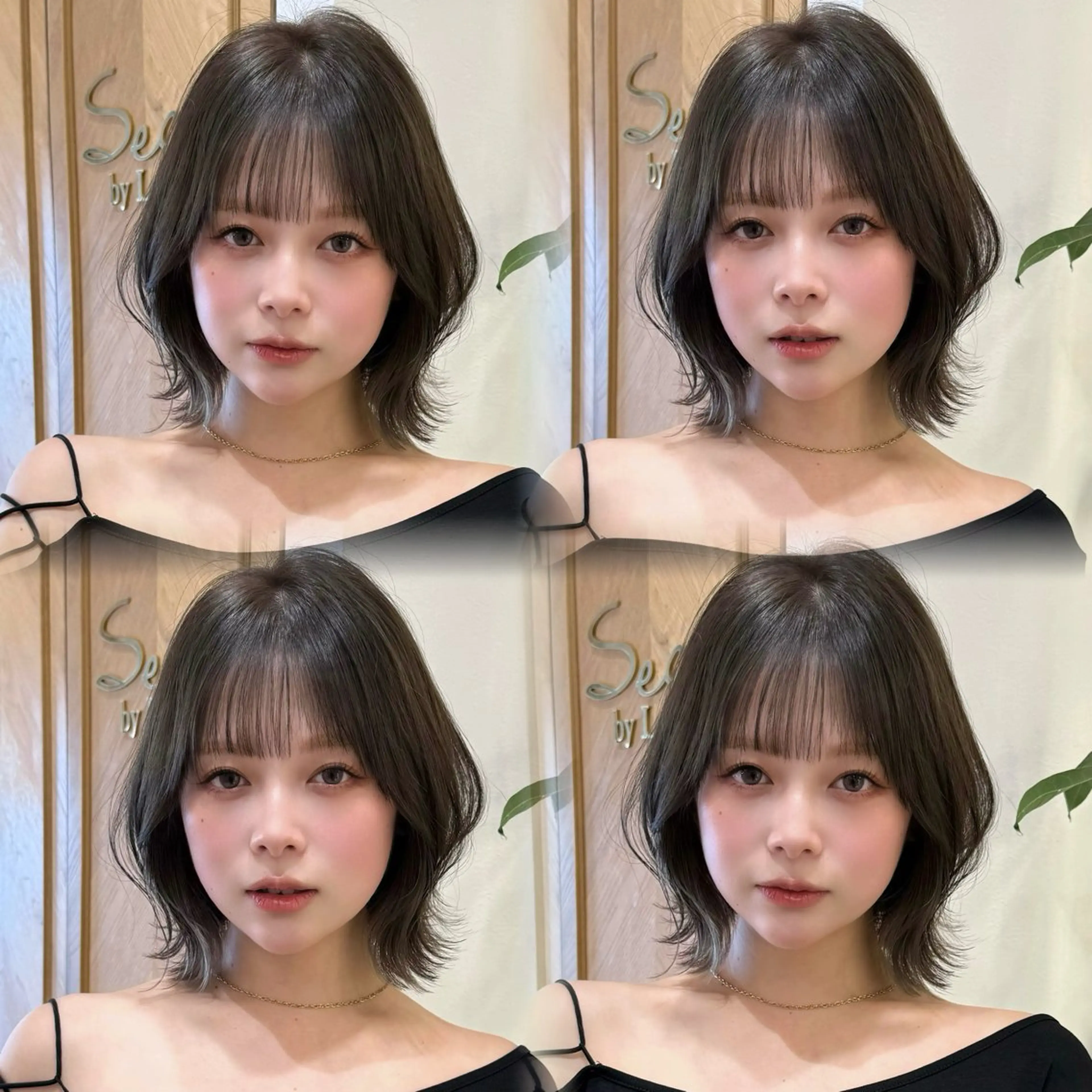 ミディアム カラー ボブレイヤー 透明感カラー グレージュ ボブ 韓国風ヘア 韓国ボブ/髪質改善 /新宿/Rumiのヘアスタイル