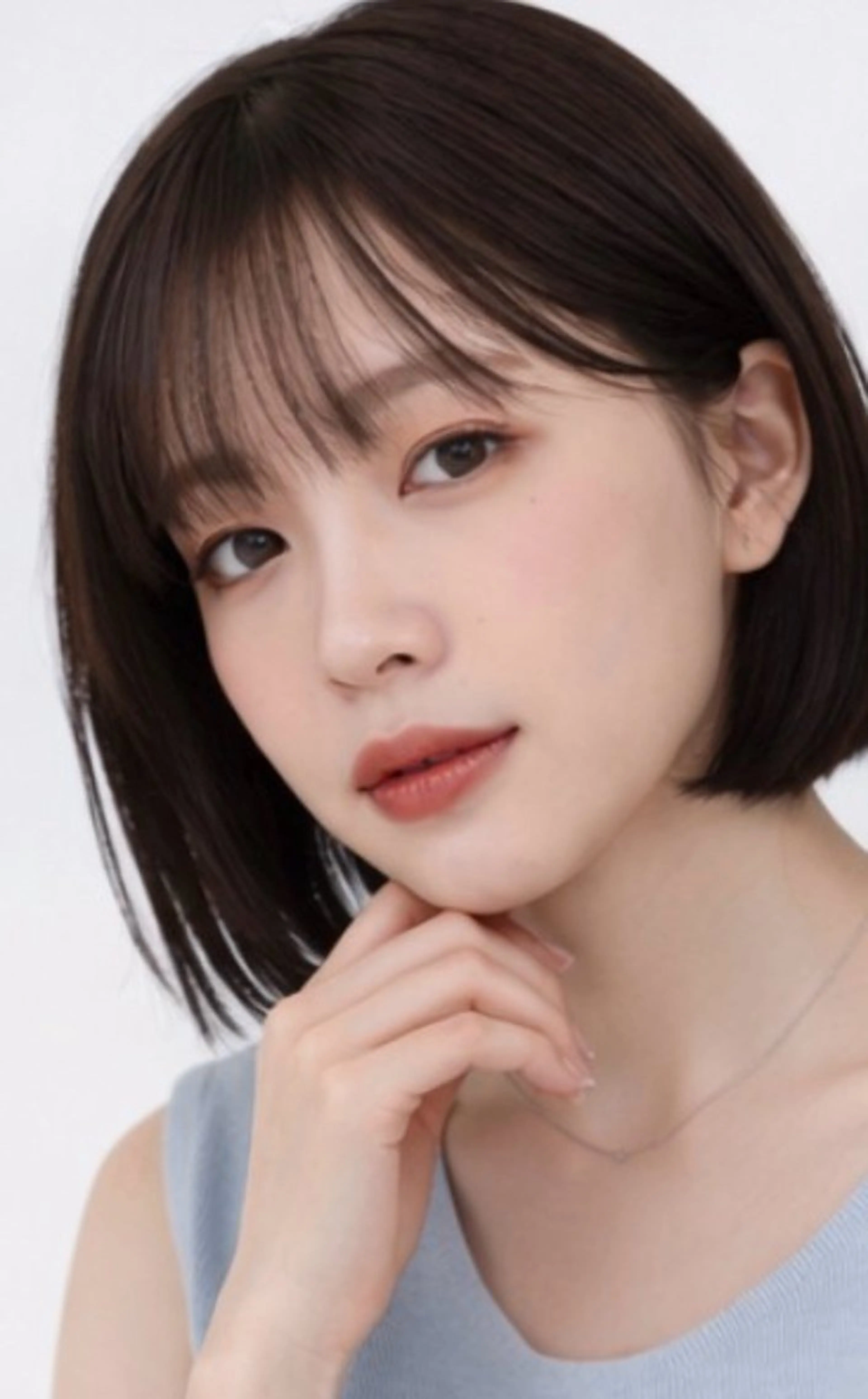 スタイル固定】女性シャンプー無し】切りっぱなしボブの写真