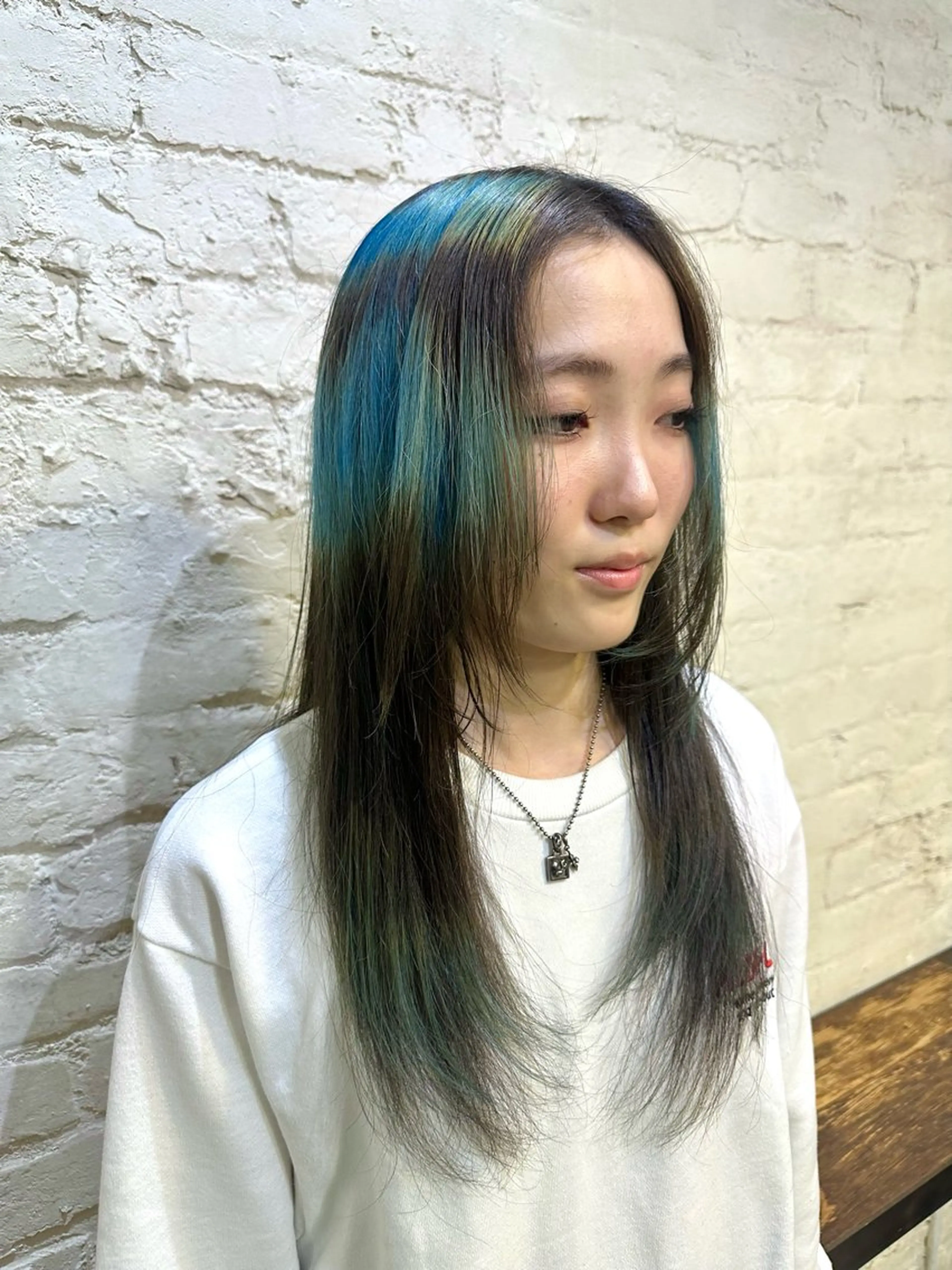 ロング ヘアカラー 似合わせカット ハイトーン/北村優人のヘアスタイル