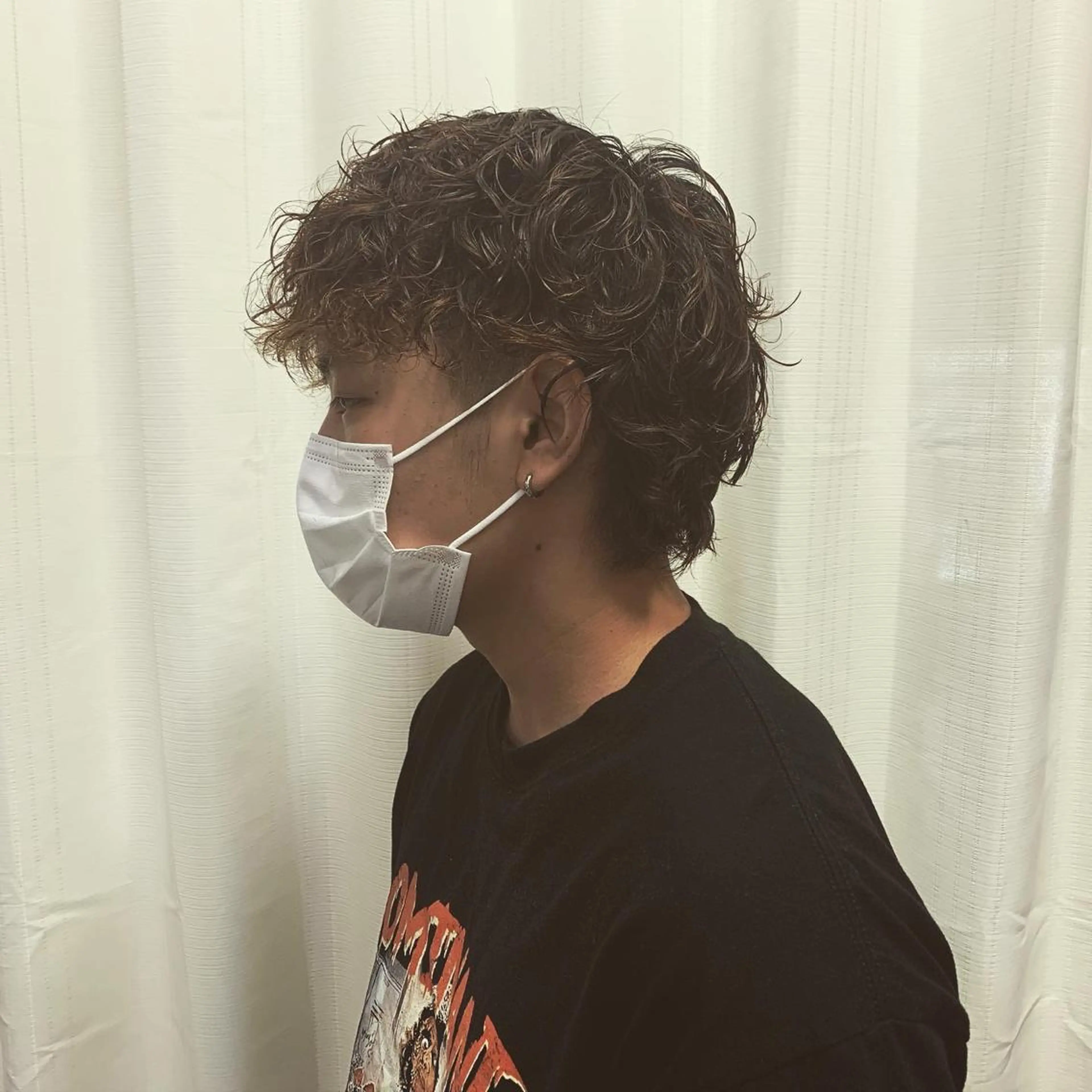 ミディアム パーマ メンズ特化西村 雄太のヘアスタイル