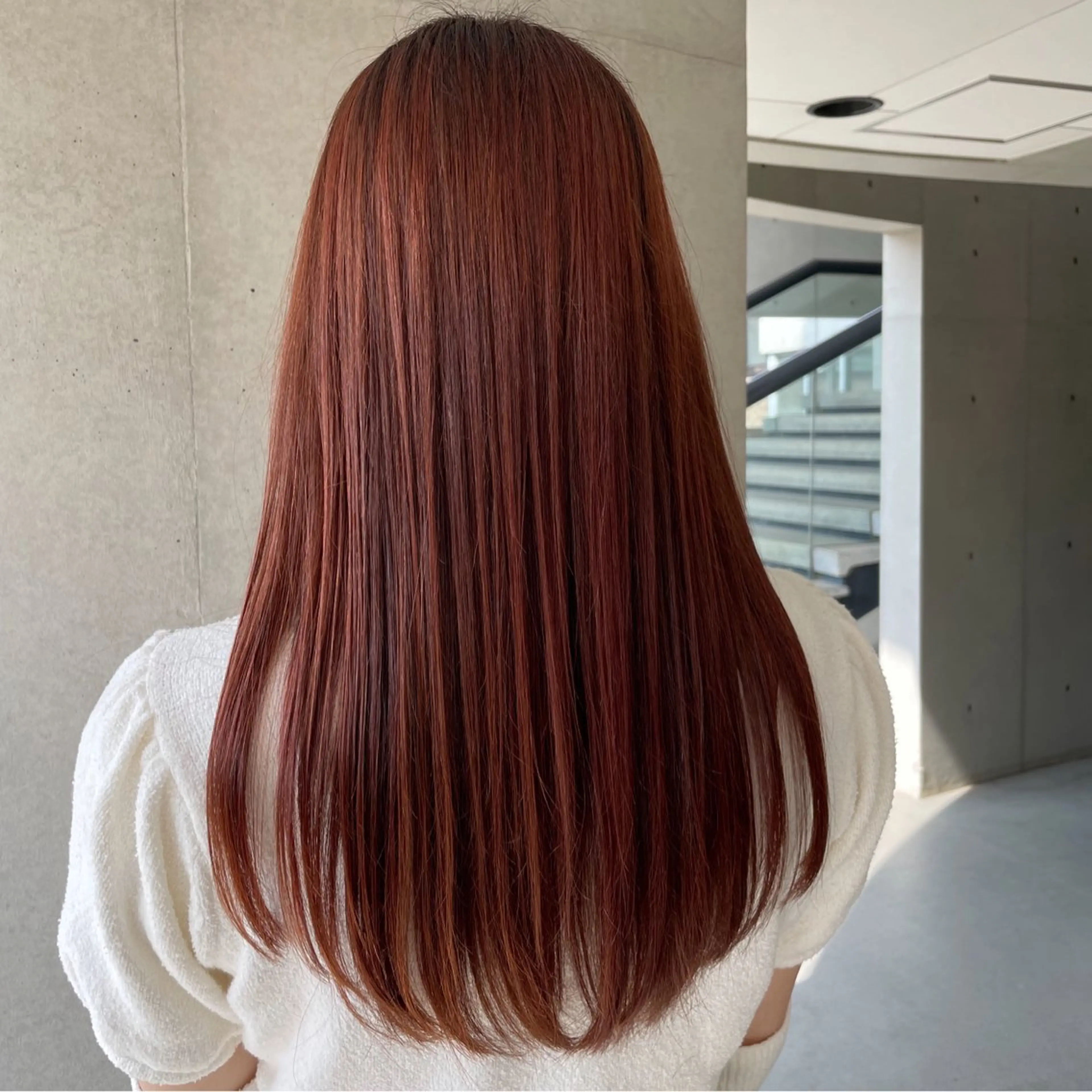 ロング カラー オレンジ ピンクカラー メグ🫧 ケアスタイリスト✨のヘアスタイル