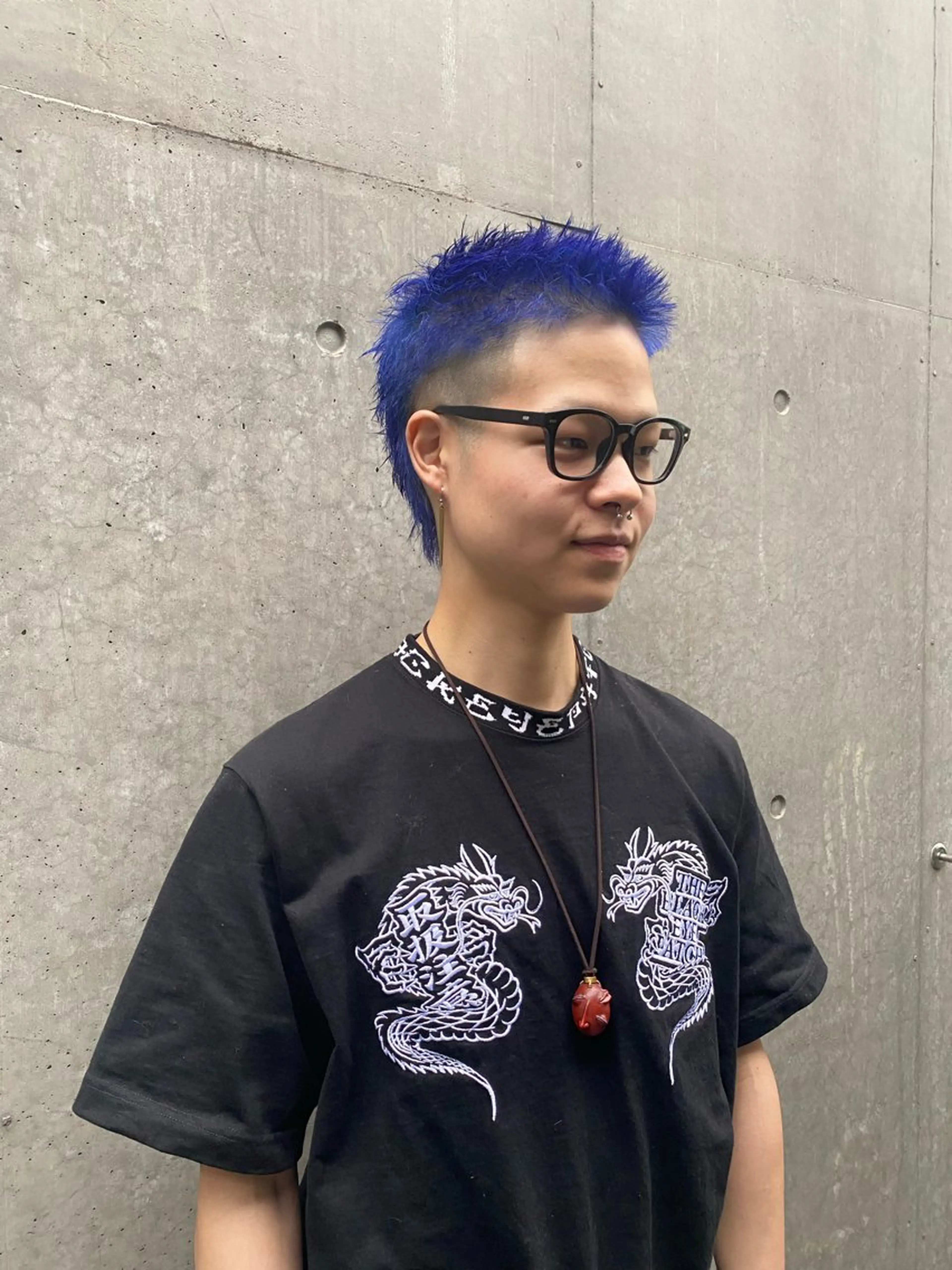 ショート カラー メンズ ダブルカラー マレットヘア カット ヘアカラー 菊池大一 溝の口パーマのヘアスタイル