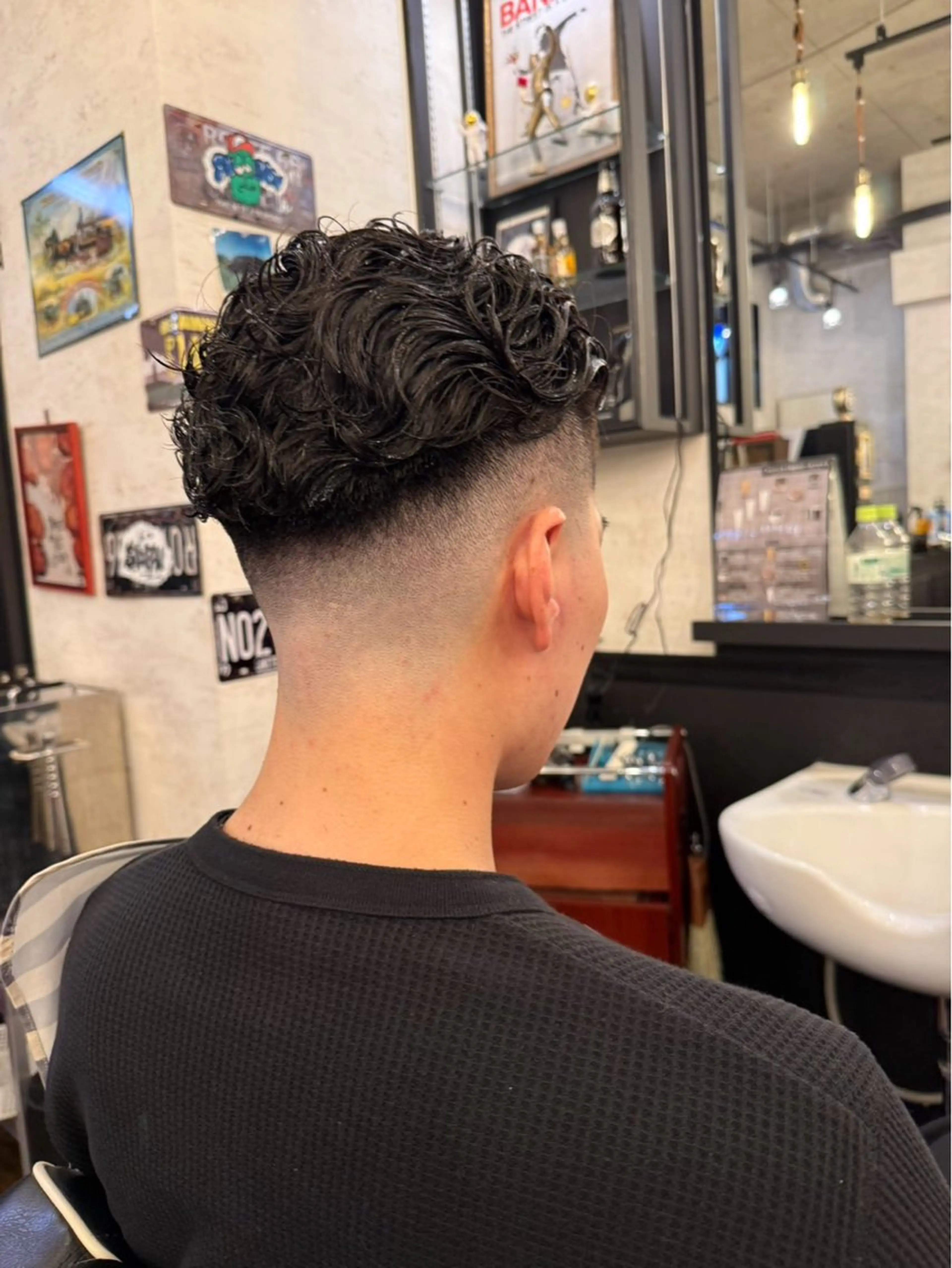 ショート パーマ カット パーマ メンズカット募集中 れんのヘアスタイル