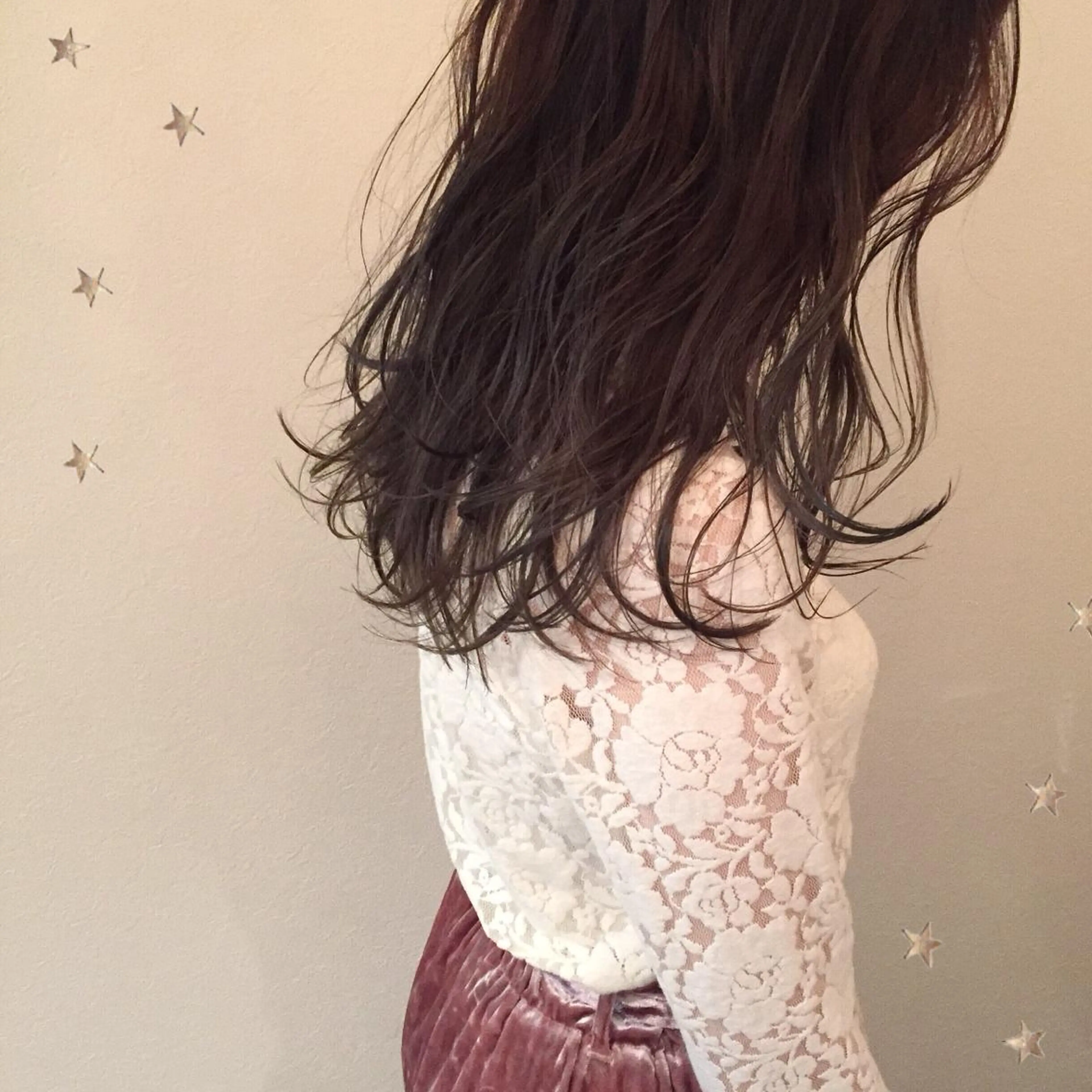 セミロング カラー ブリーチ 市川 千夏のヘアスタイル