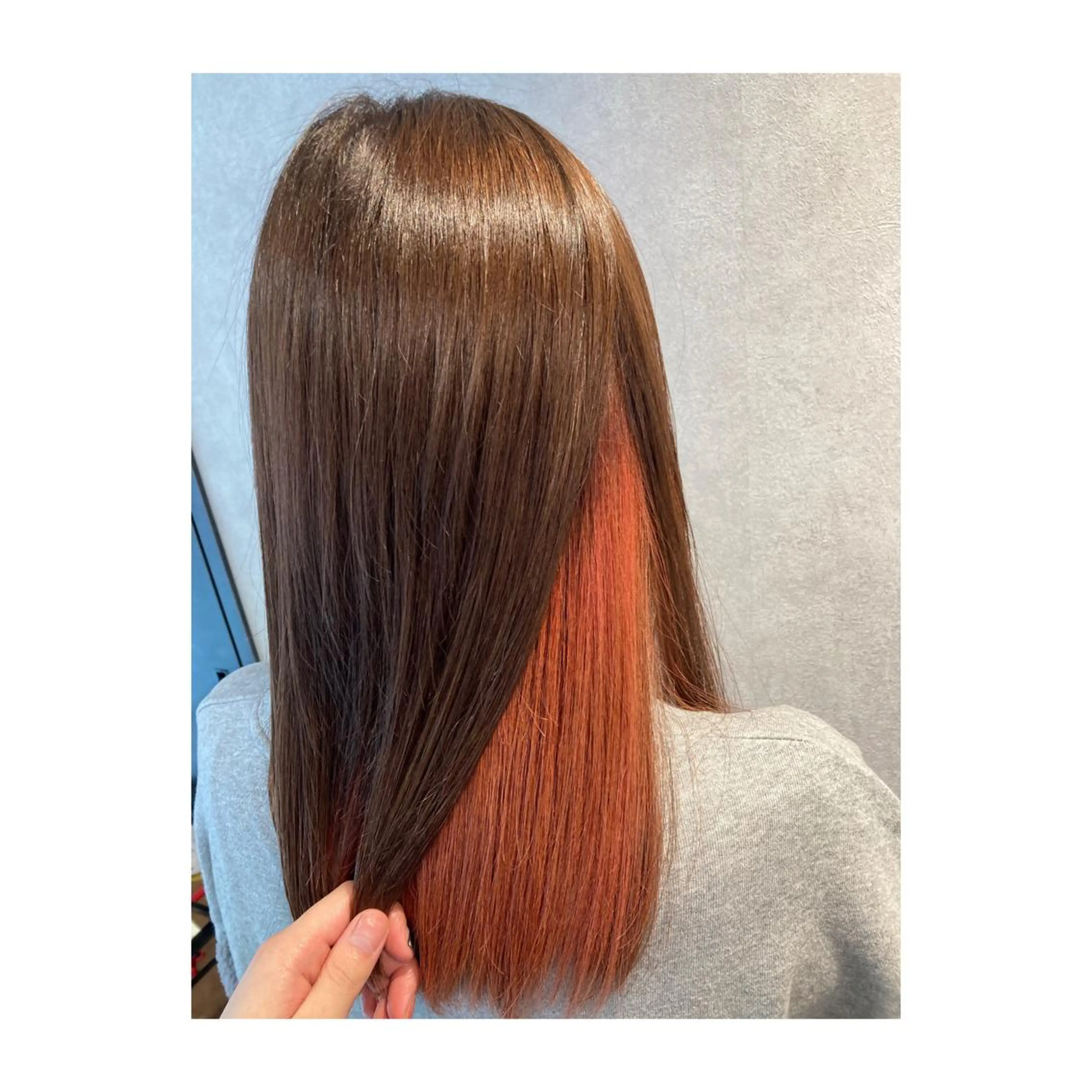 セミロング カラー 宮下 弦也のヘアスタイル