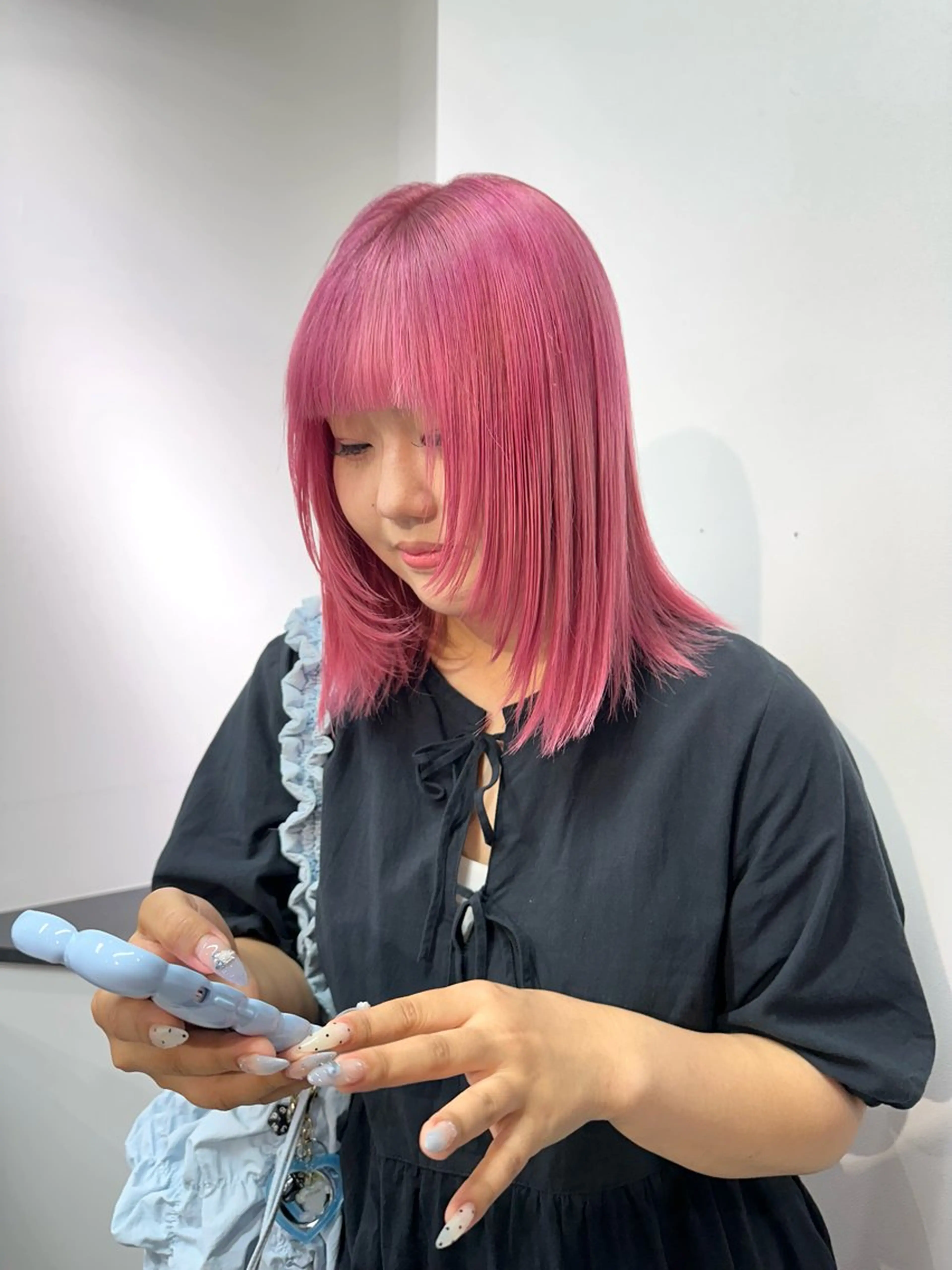 ミディアム レイヤーカット カット ヘアカラー 岡崎/レイヤーカット ／縮毛矯正/美髪のヘアスタイル