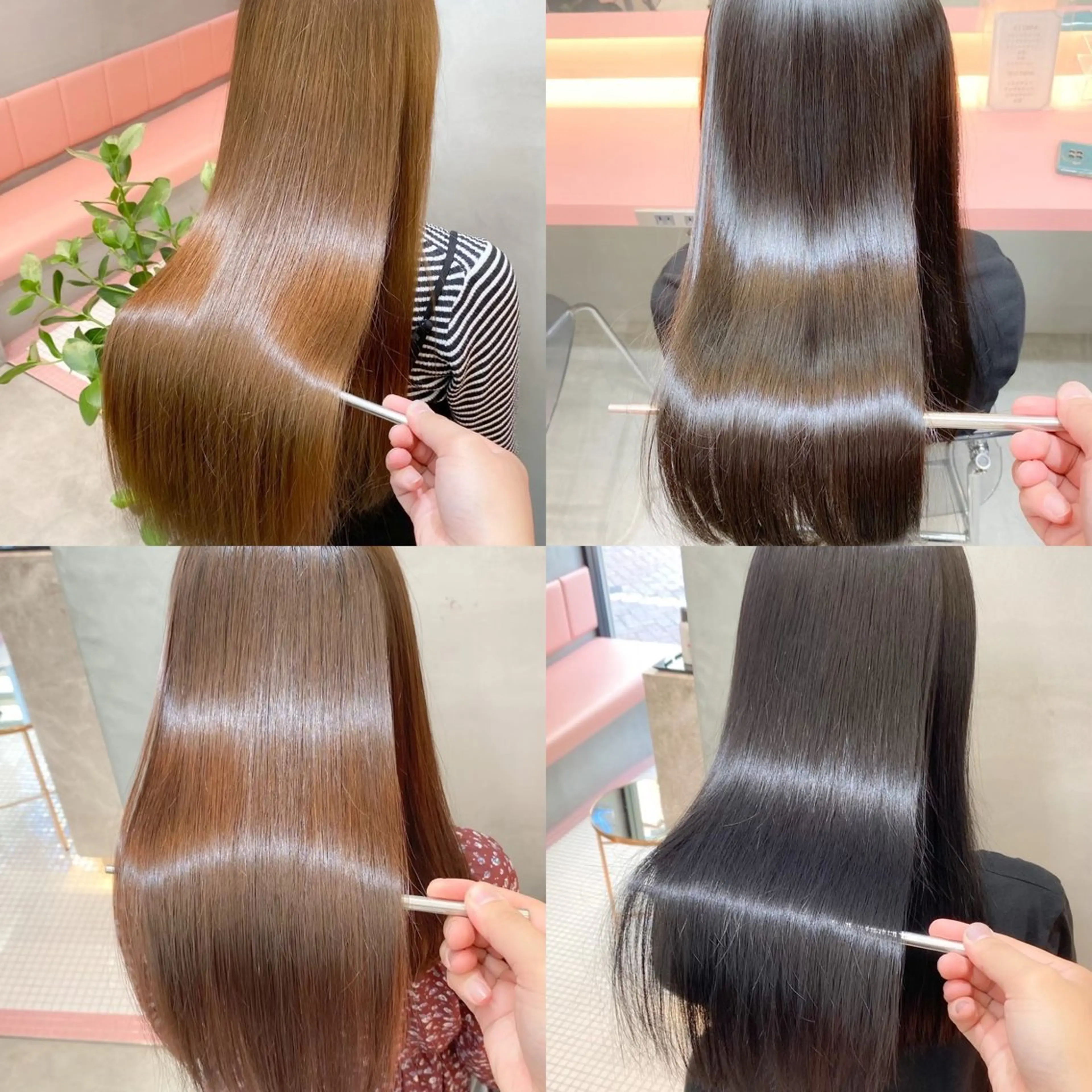 ミディアム カラー 山崎/ボブ縮毛矯正 レイヤー髪質改善のヘアスタイル