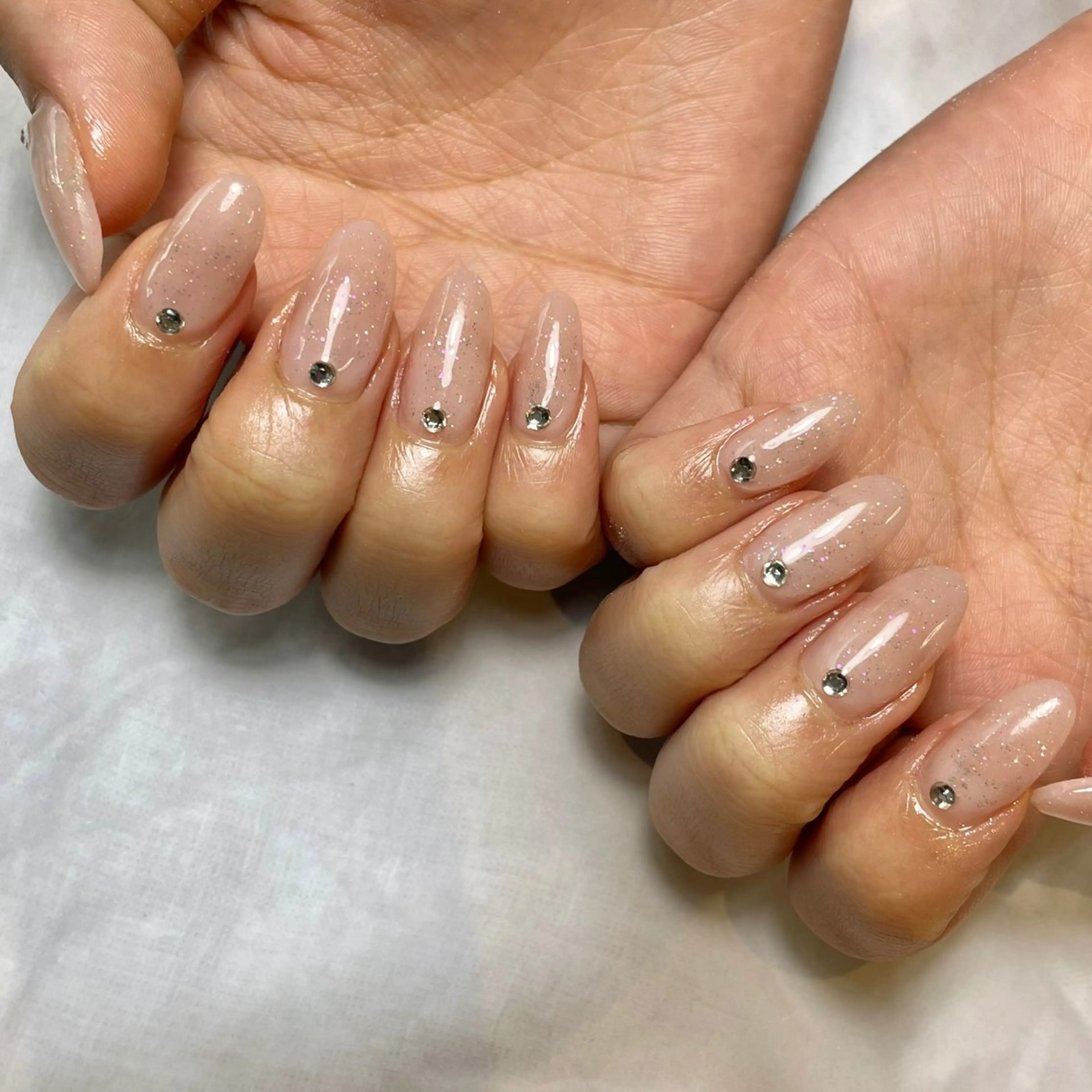 ネイル フラッシュネイル ラメ(グリッター) 持ち込み ピンク ハンドネイル Reflection marikoのネイルデザイン