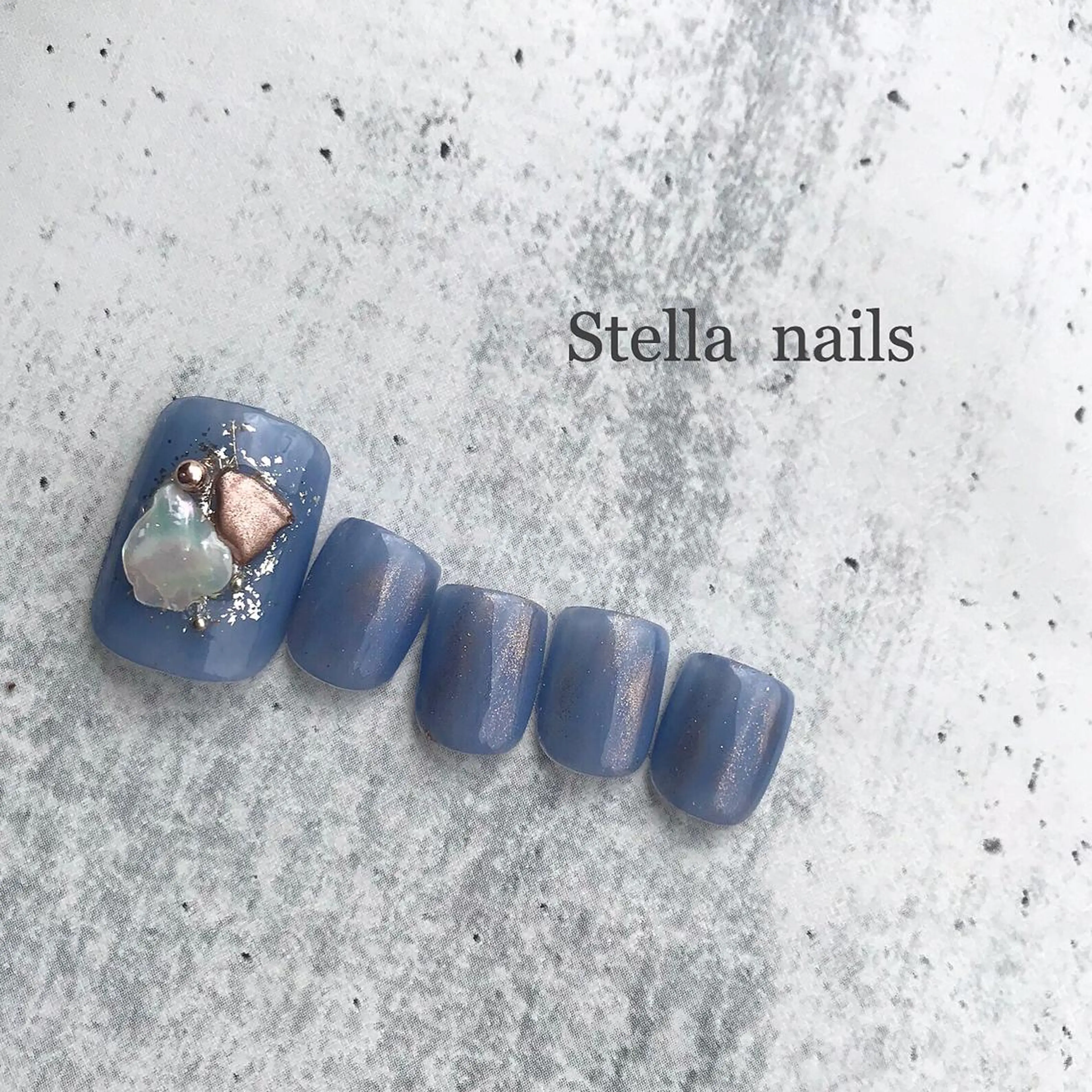ネイル ブラウン ラメ(グリッター) Stella nailsのネイルデザイン