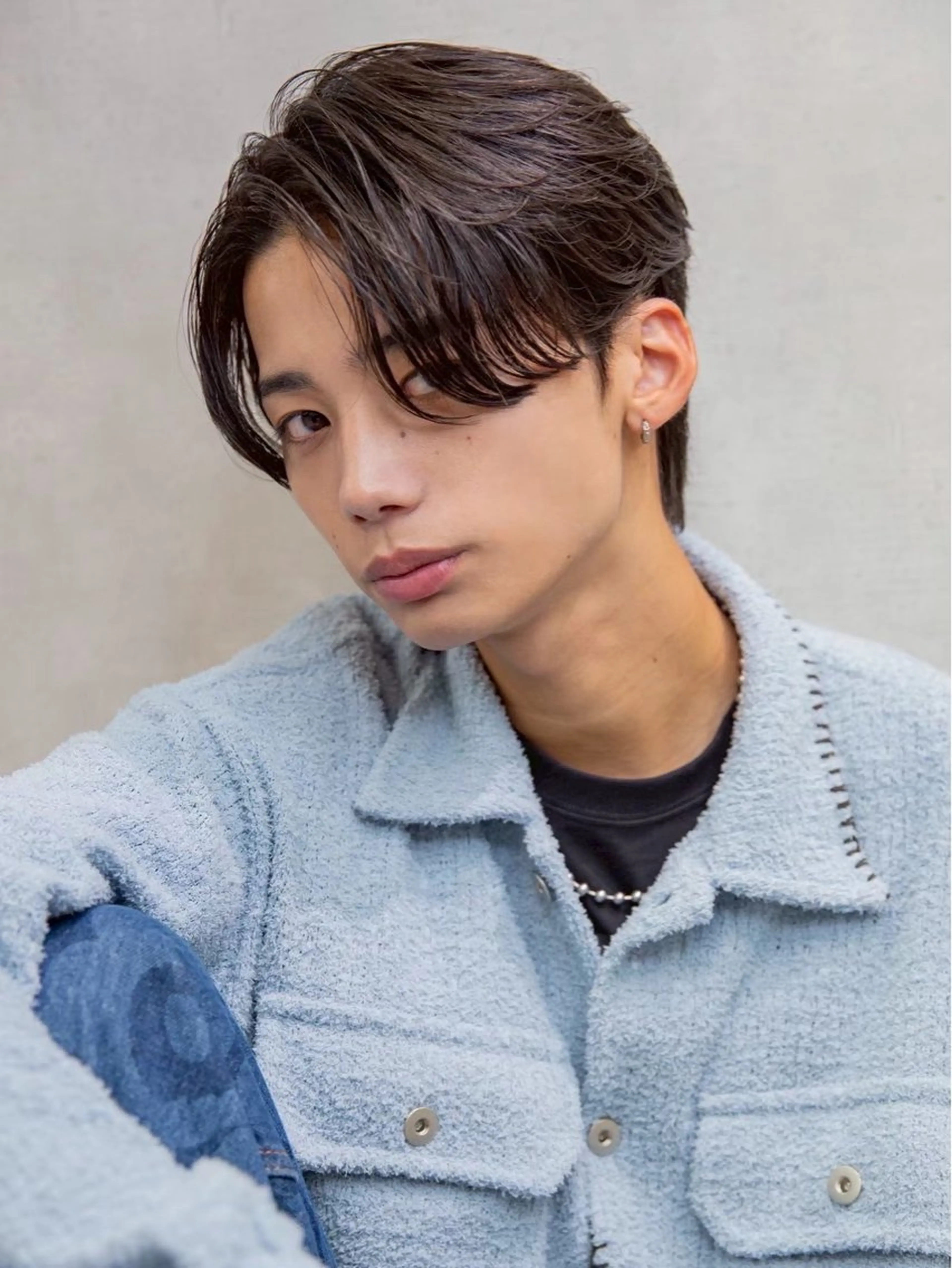 パーマ メンズ レイヤー×ハイトーン ×デザイン 啓太のヘアスタイル