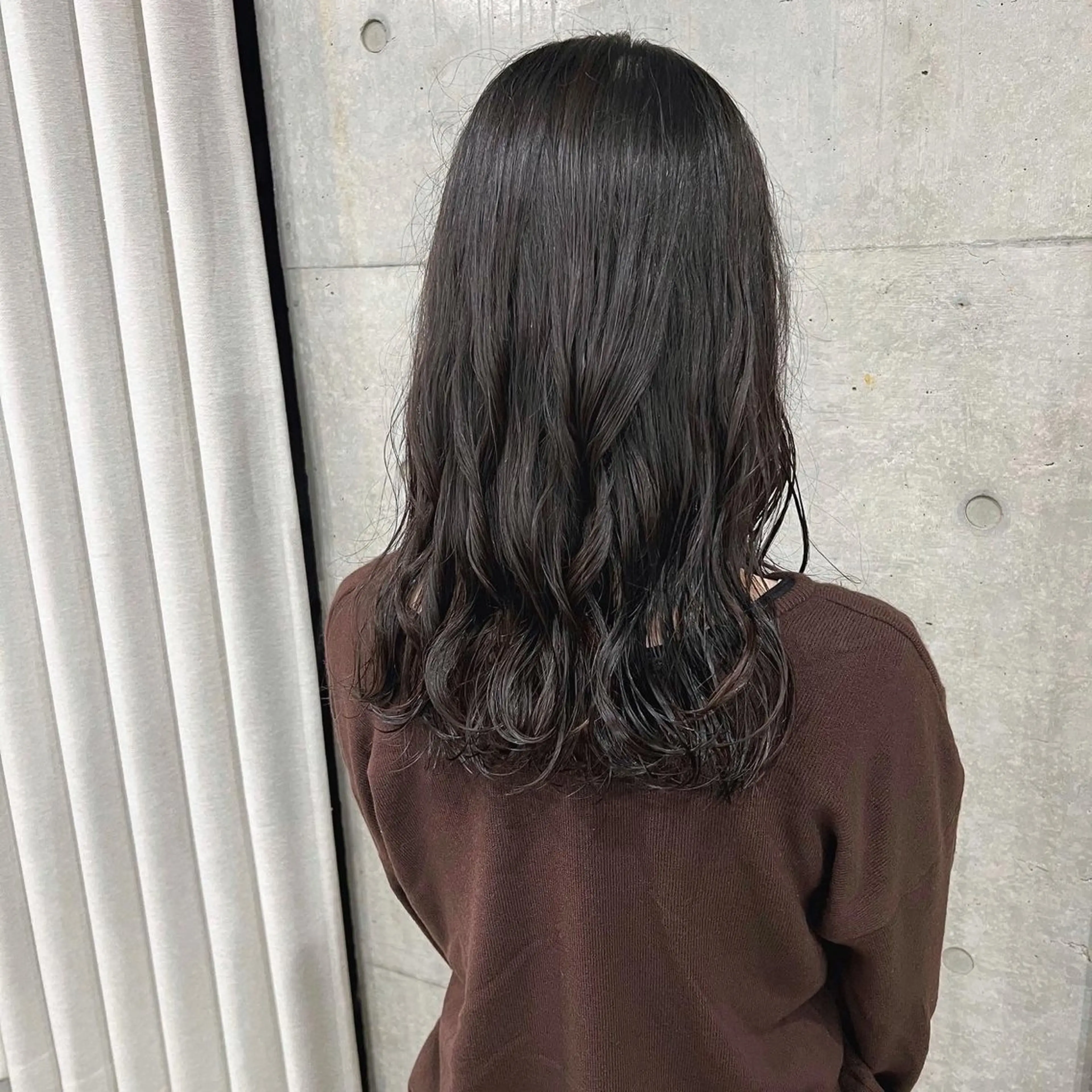 セミロング パーマ ボブパーマコテ巻き風 パーマNo1深江秀平のヘアスタイル